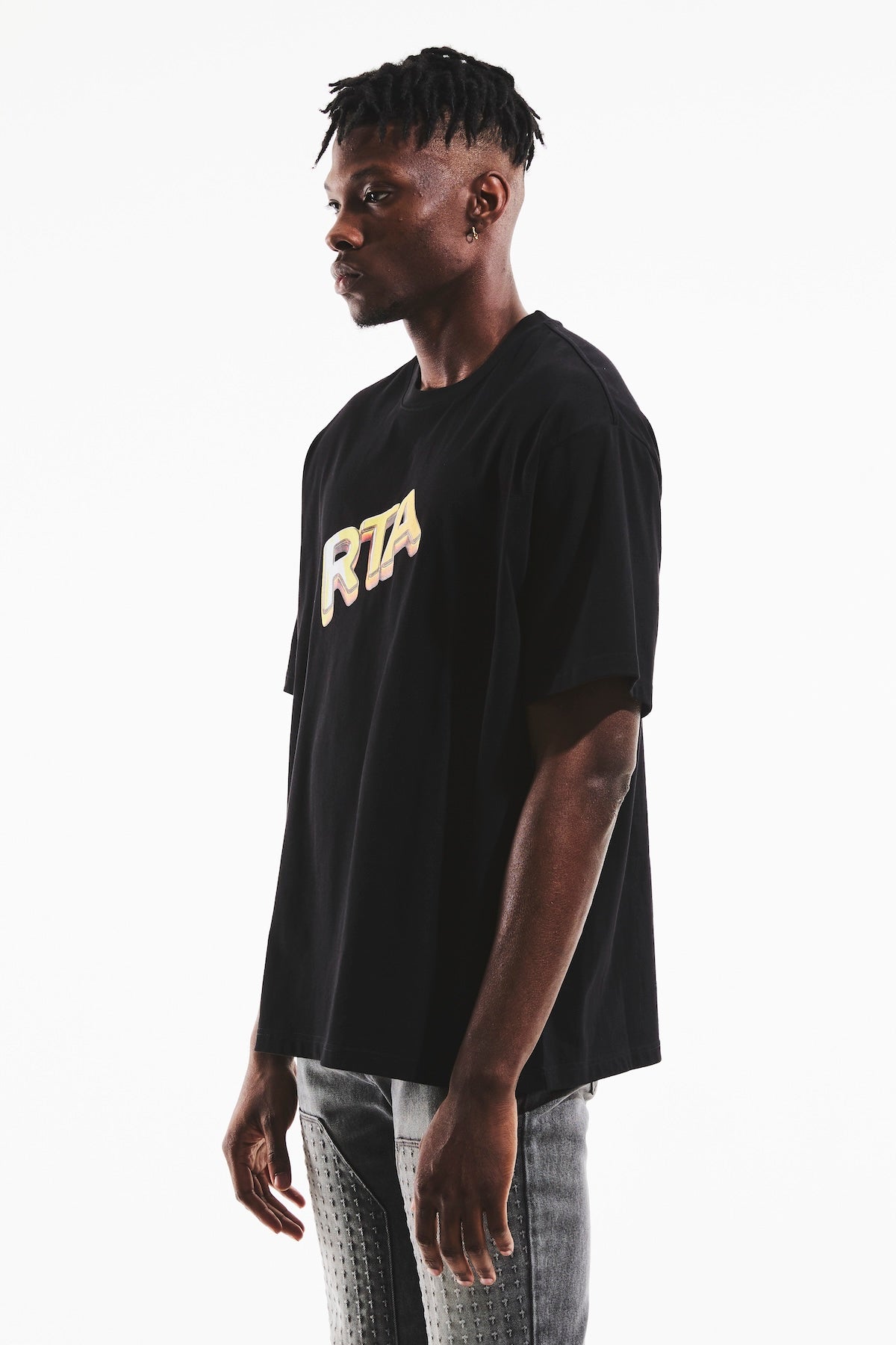 COLIN OVERSIZED SHORT SLEEVE TEE | BLACK CASH ONLY - Image 3