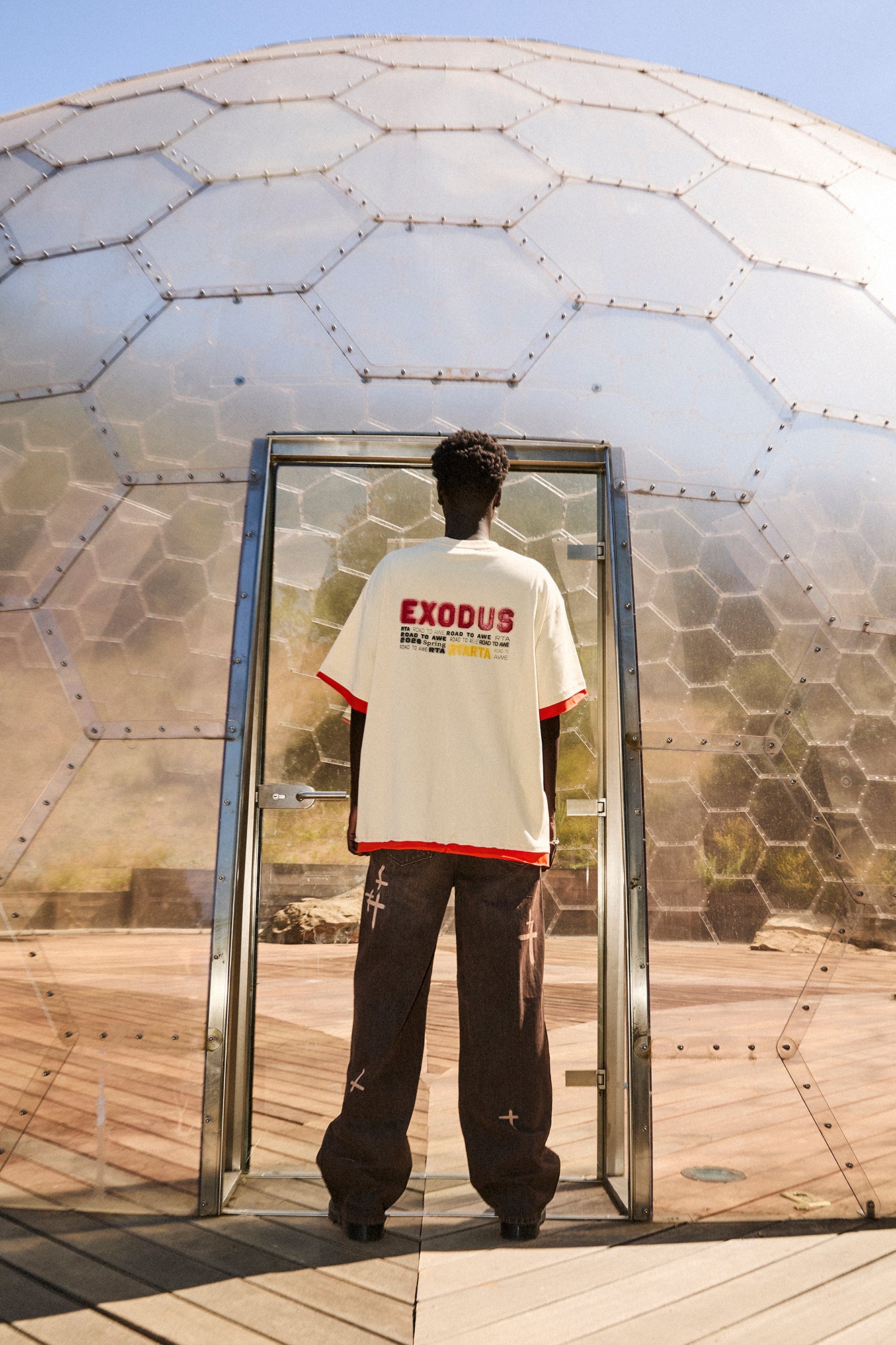 ELIAN DOUBLE LAYERED SHORT SLEEVE TEE | RAW SAND RTA - Image 7