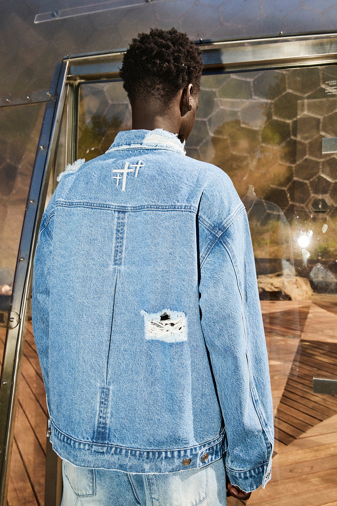 VALENTIANO DENIM JACKET | GLACIER BLUE - Image 7