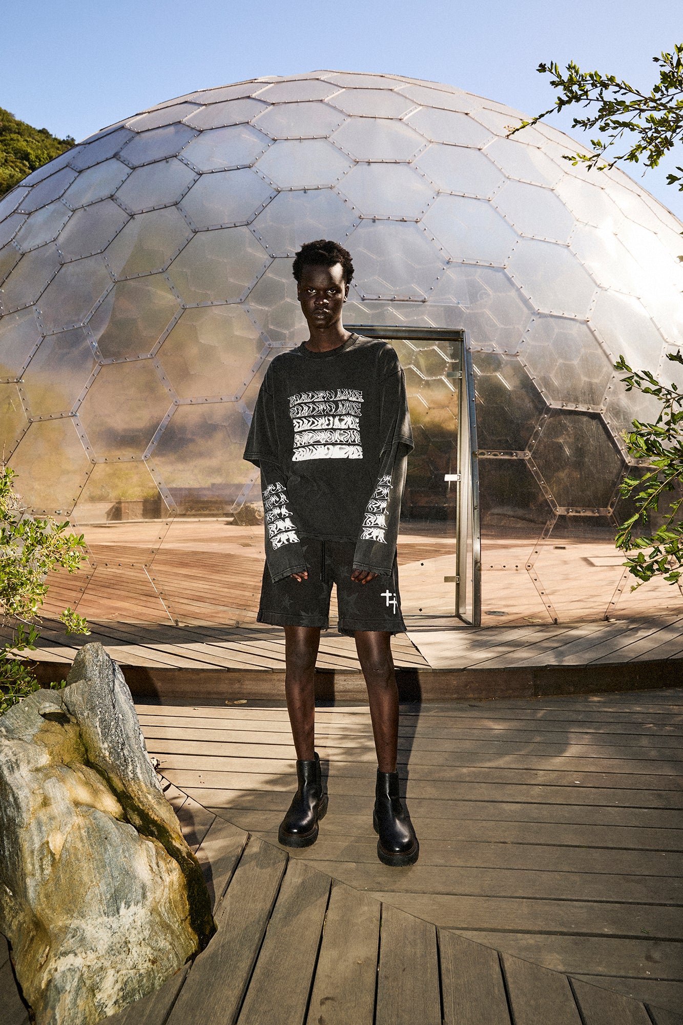 LORIS DOUBLE LAYERED LONG SLEEVE TEE | BLACK SMOKY RTA - Image 8