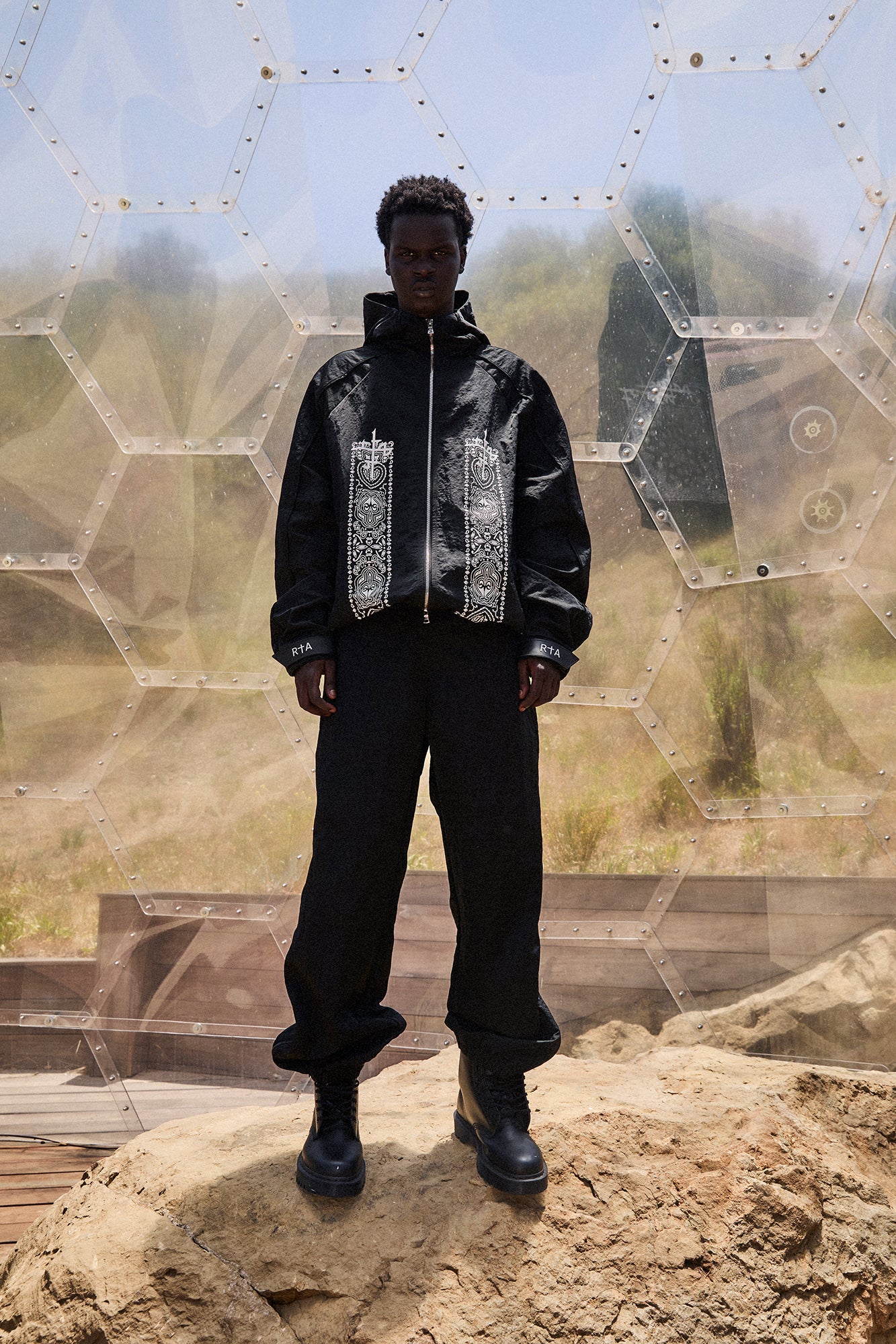 ZAYDEN WINDBREAKER JACKET | BLACK PAISLEY - Image 7