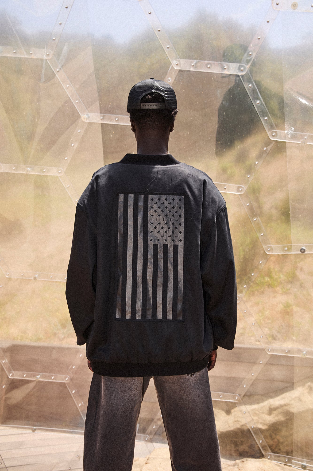 LEONARD BOMBER JACKET | BLACK AMERICAN FLAG - Image 7