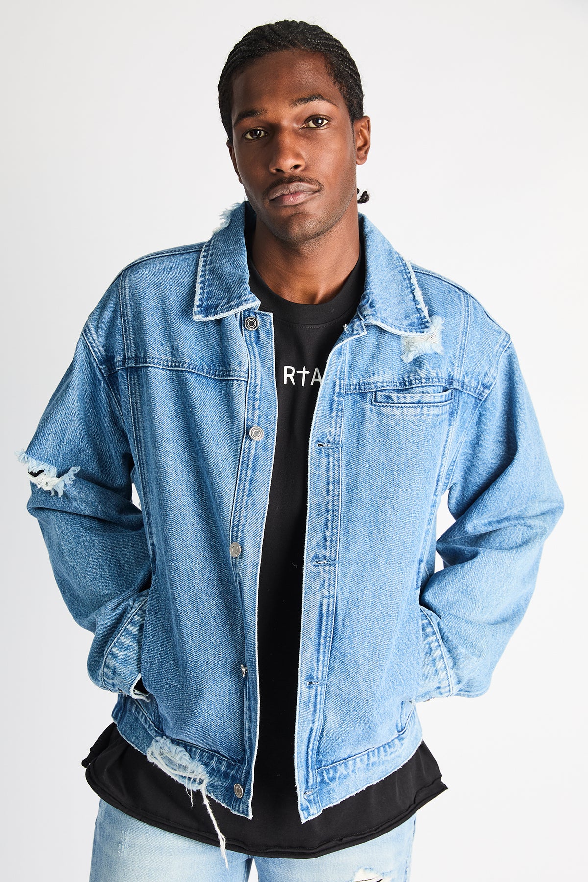 VALENTIANO DENIM JACKET | GLACIER BLUE - Image 2