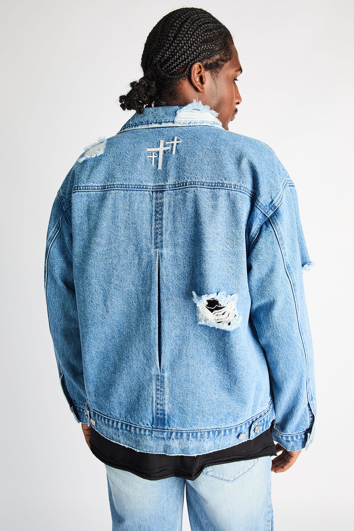 VALENTIANO DENIM JACKET | GLACIER BLUE - Image 3