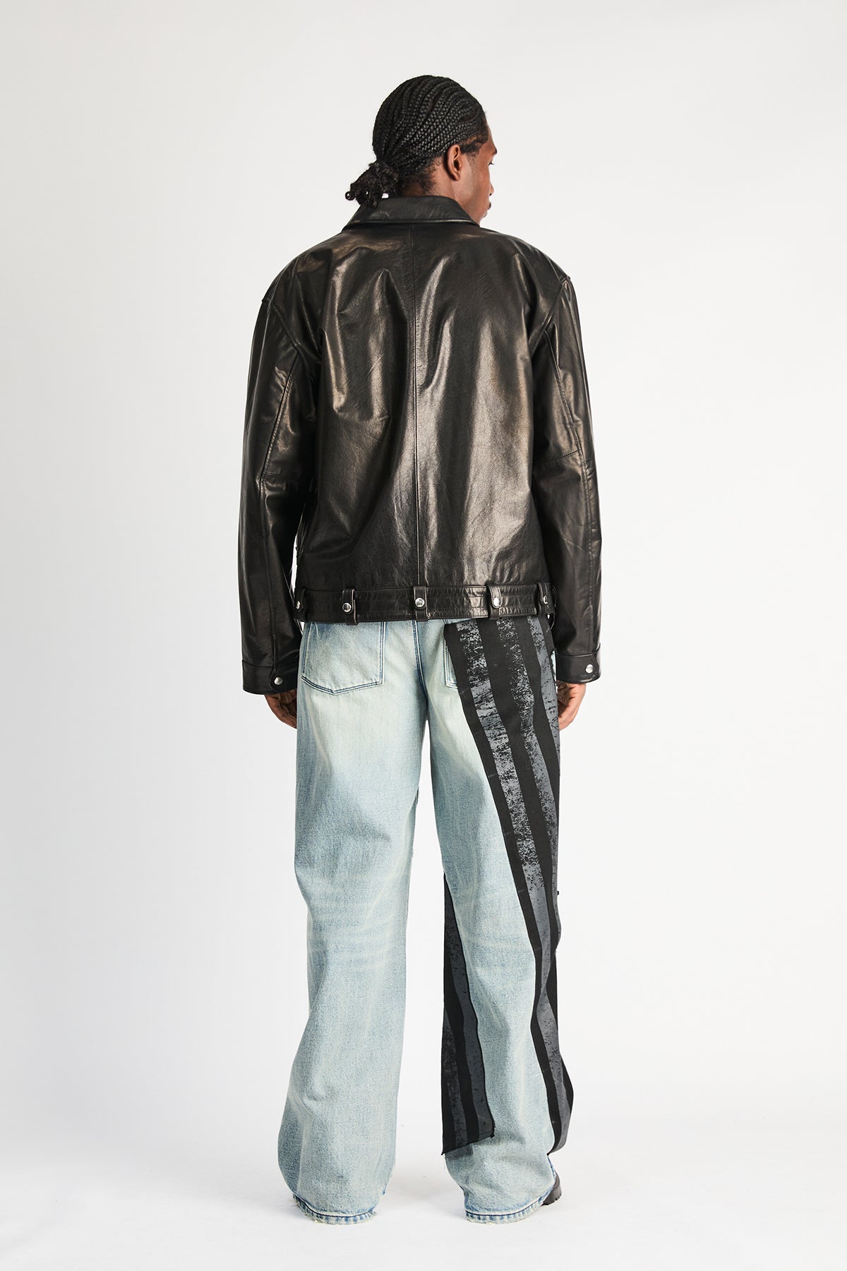 LIOR WIDE LEG JEANS | INDIGO FRAYED FLAG - Image 3