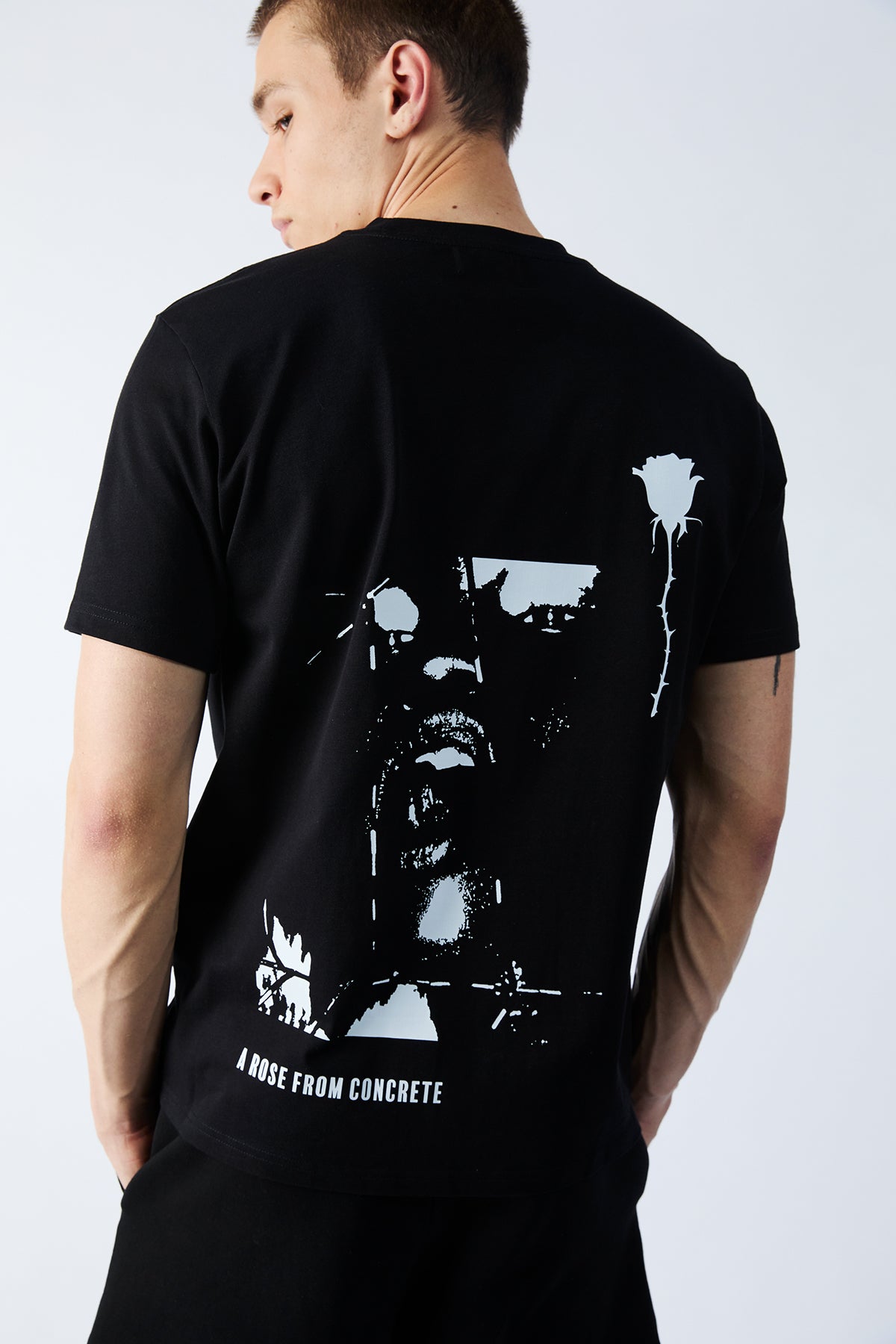 LIAM SHORT SLEEVE TEE | BLACK ROSE - Image 3