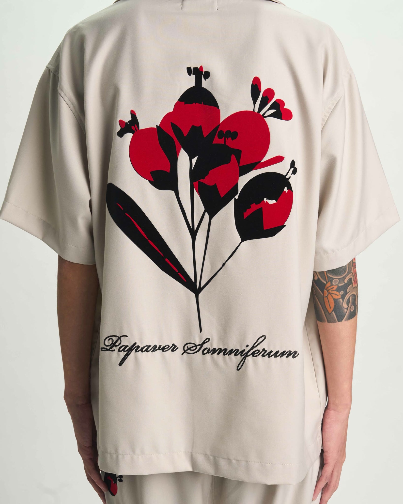 NATHAN SHORT SLEEVE SHIRT | BEIGE POPPY - Image 3