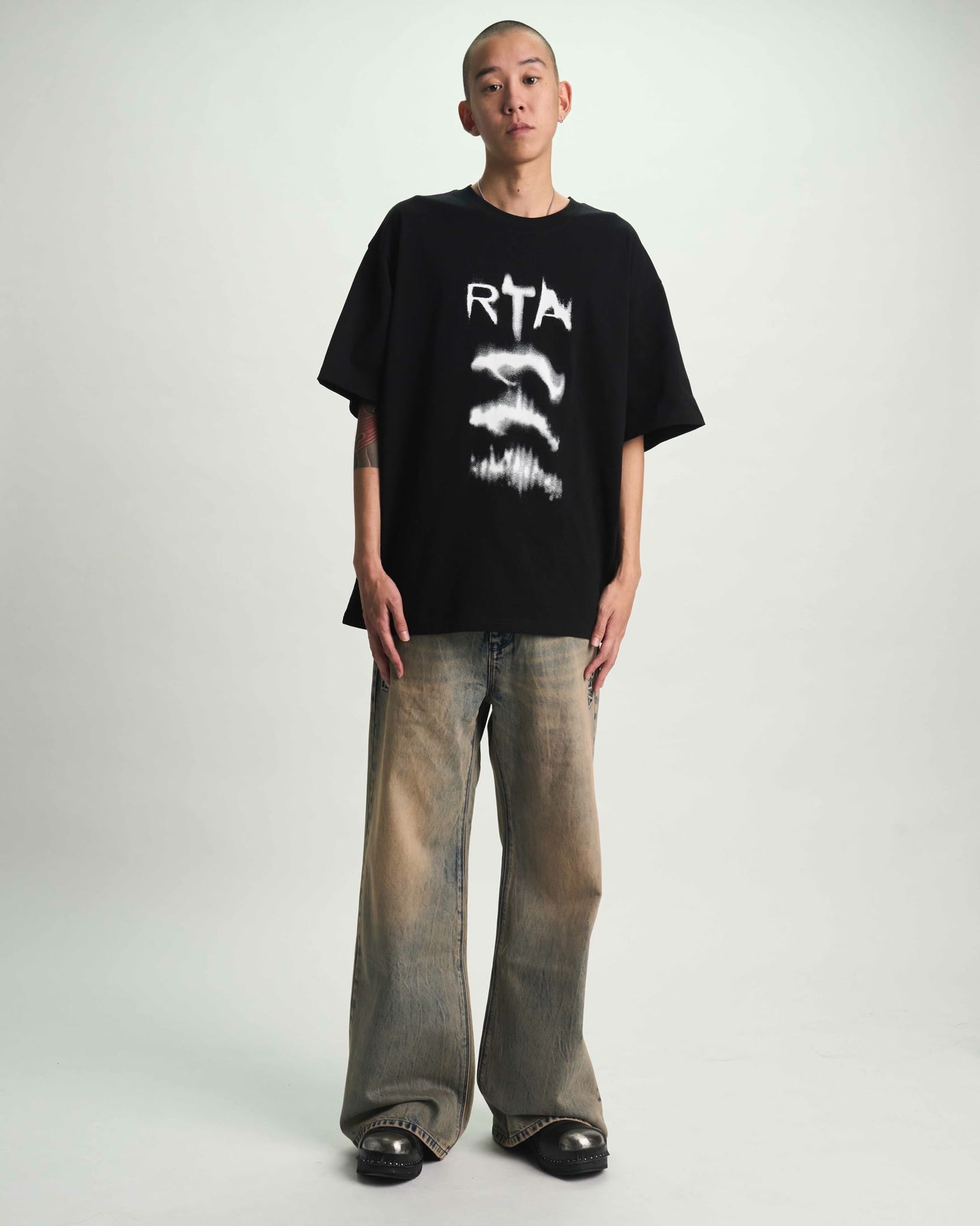 HUGH WIDE LEG FLARE JEAN | AQUA MARBLE - Image 2