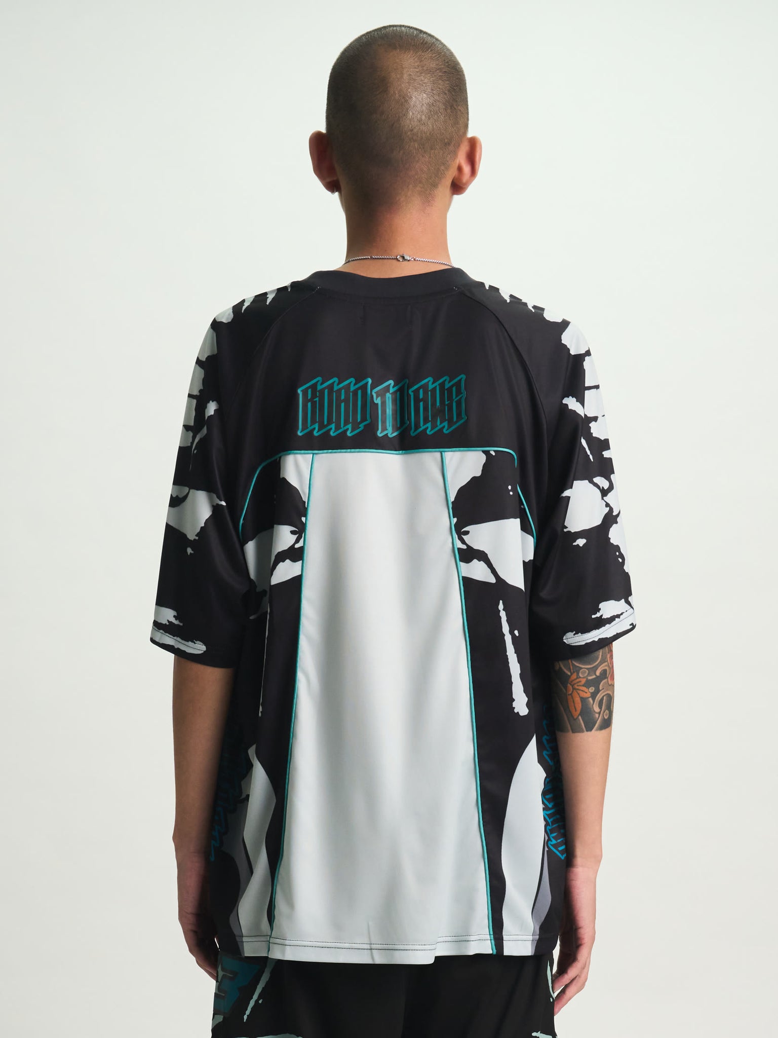 SOREN BIKE SHIRT | BLACK LIGHT TEAL RACING - Image 3