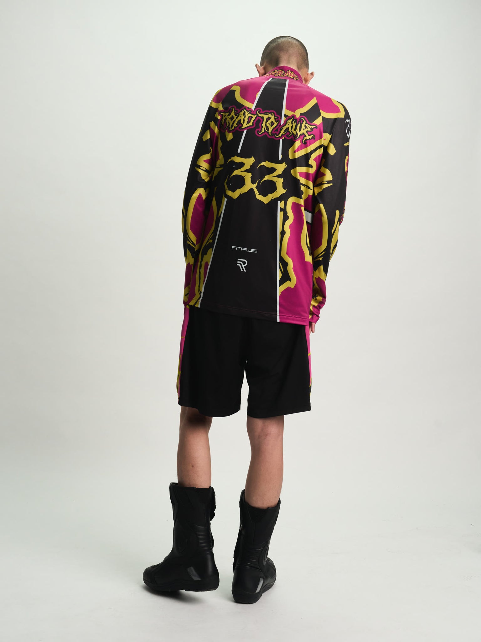 UDO BOXING SHORT | BLACK FUCHSIA BEETLE - Image 3