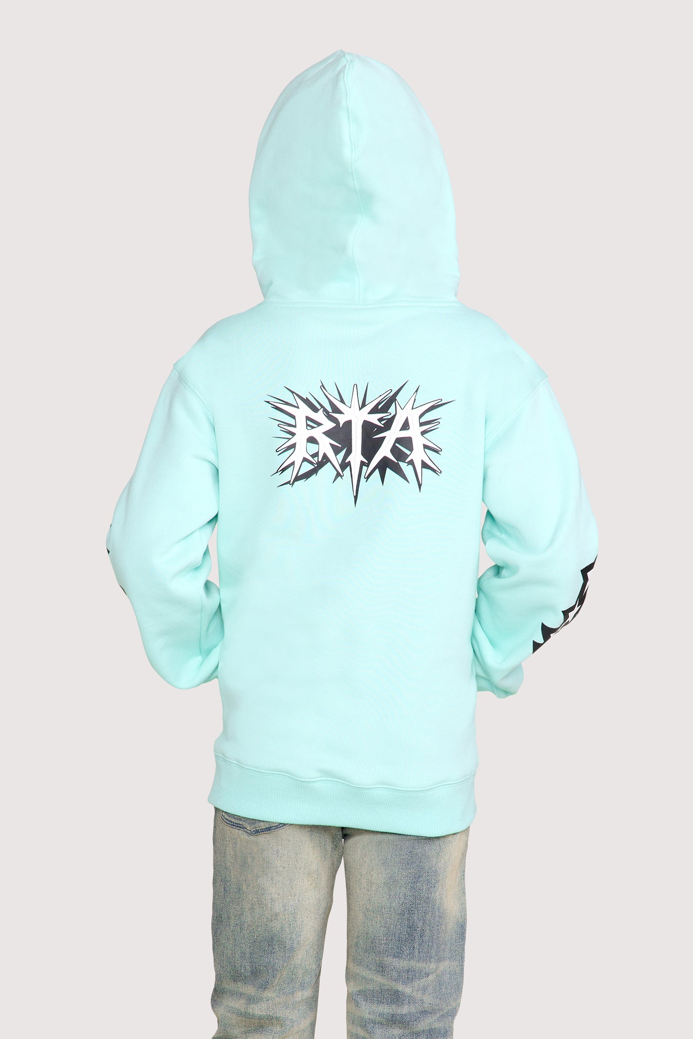 KIDS EDEN PULLOVER HOODIE | TURQUOISE SPIKE RTA - Image 2