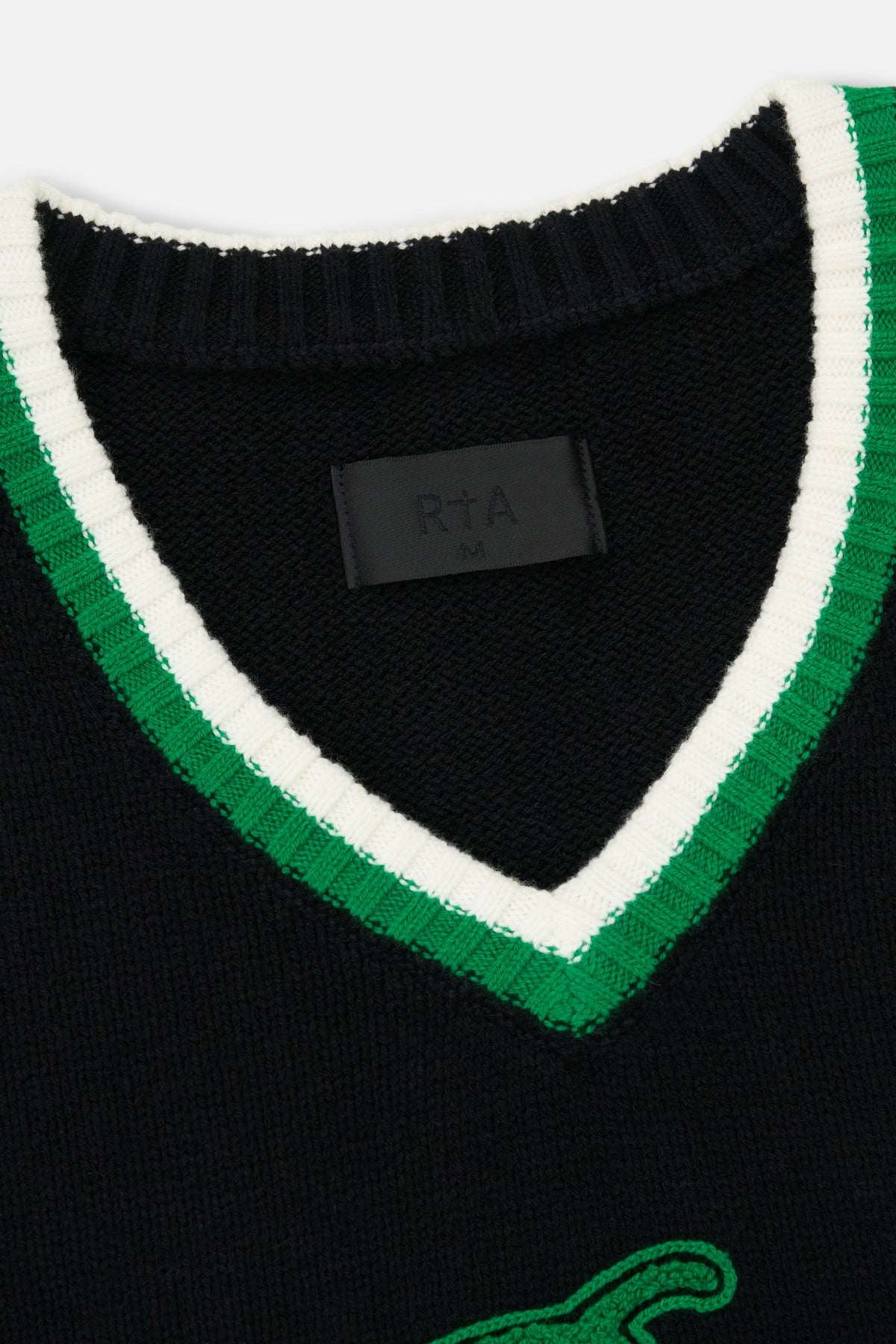 JOSHUA SWEATER | BLACK GREEN LOGO - Image 3