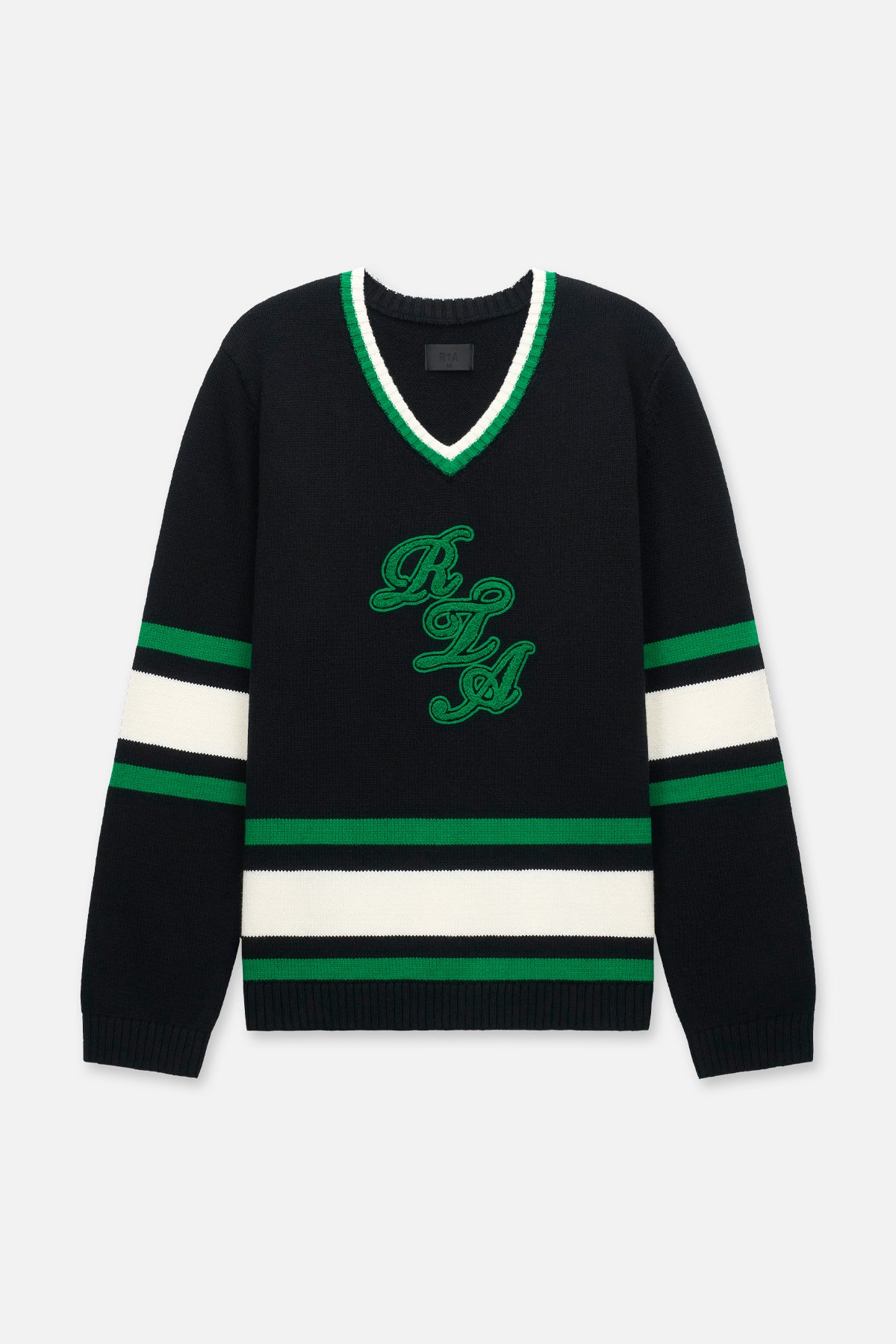 JOSHUA SWEATER | BLACK GREEN LOGO