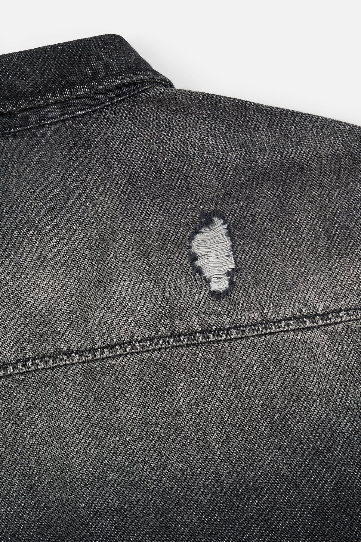 ZENO ZIP UP DENIM SHIRT | FRAY NOIR - Image 6