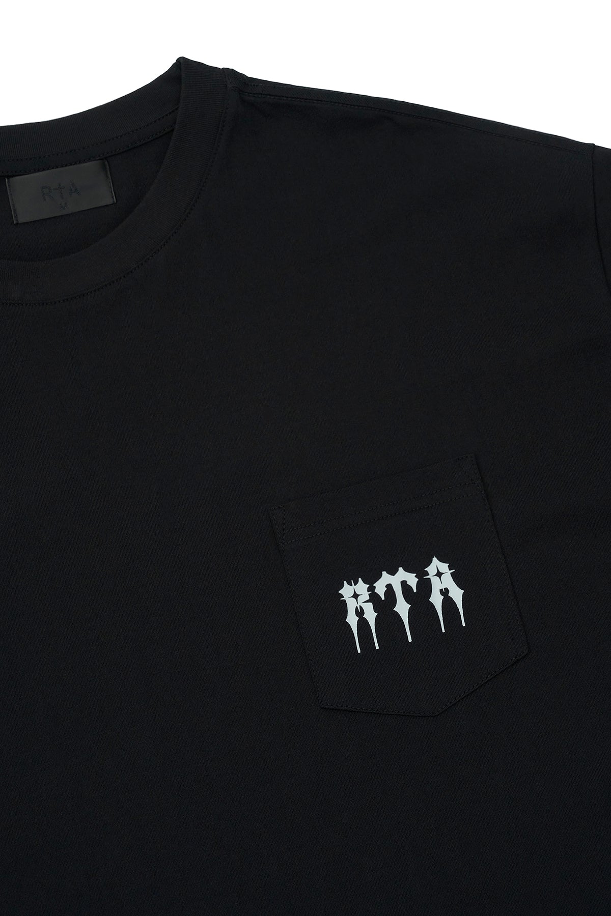 BASTIEN POCKET TEE | BLACK SPIKED R - Image 5