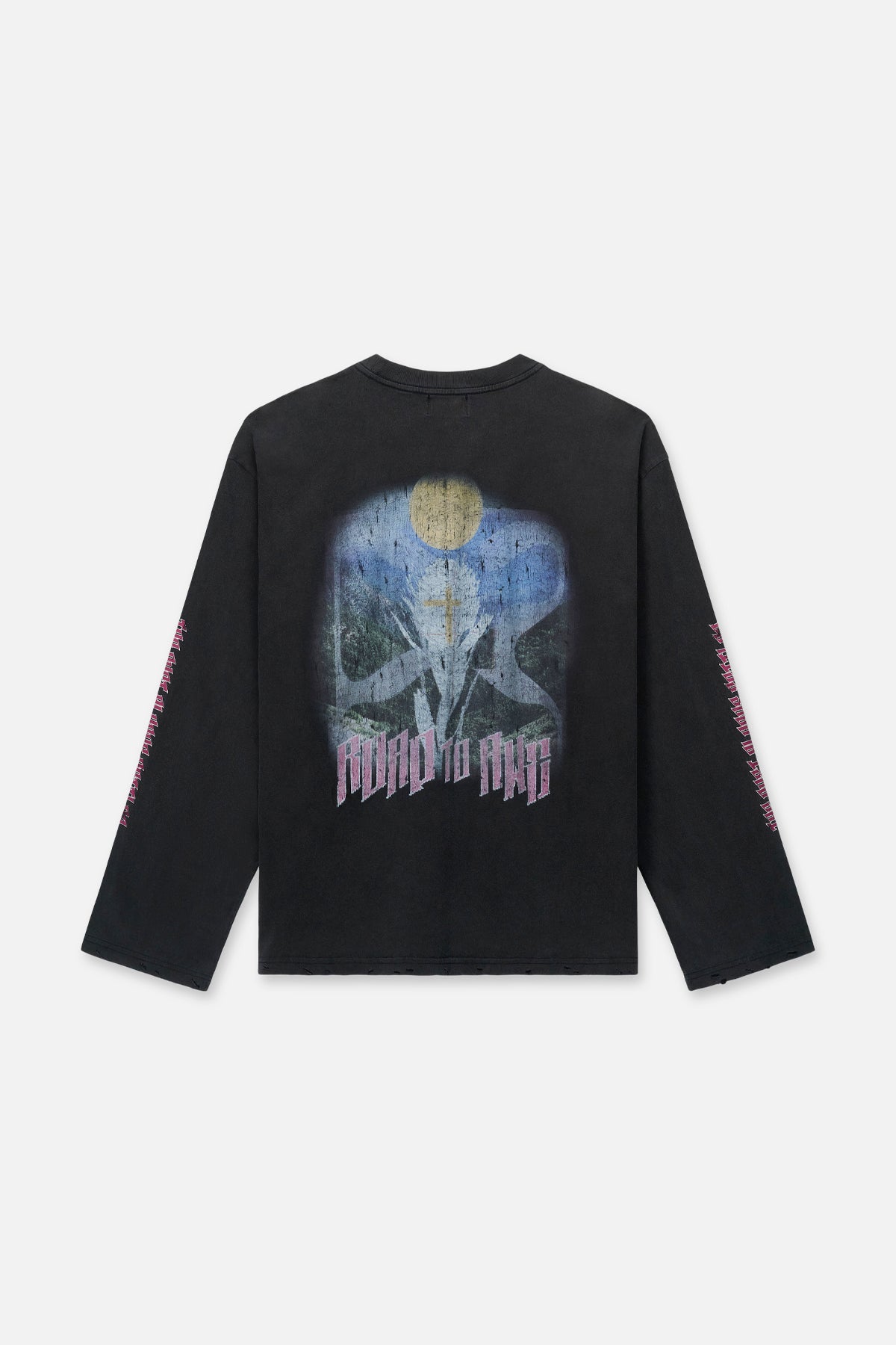 MARCEAU OVERSIZED LONG SLEEVE TEE | BLACK SCENERY - Image 4