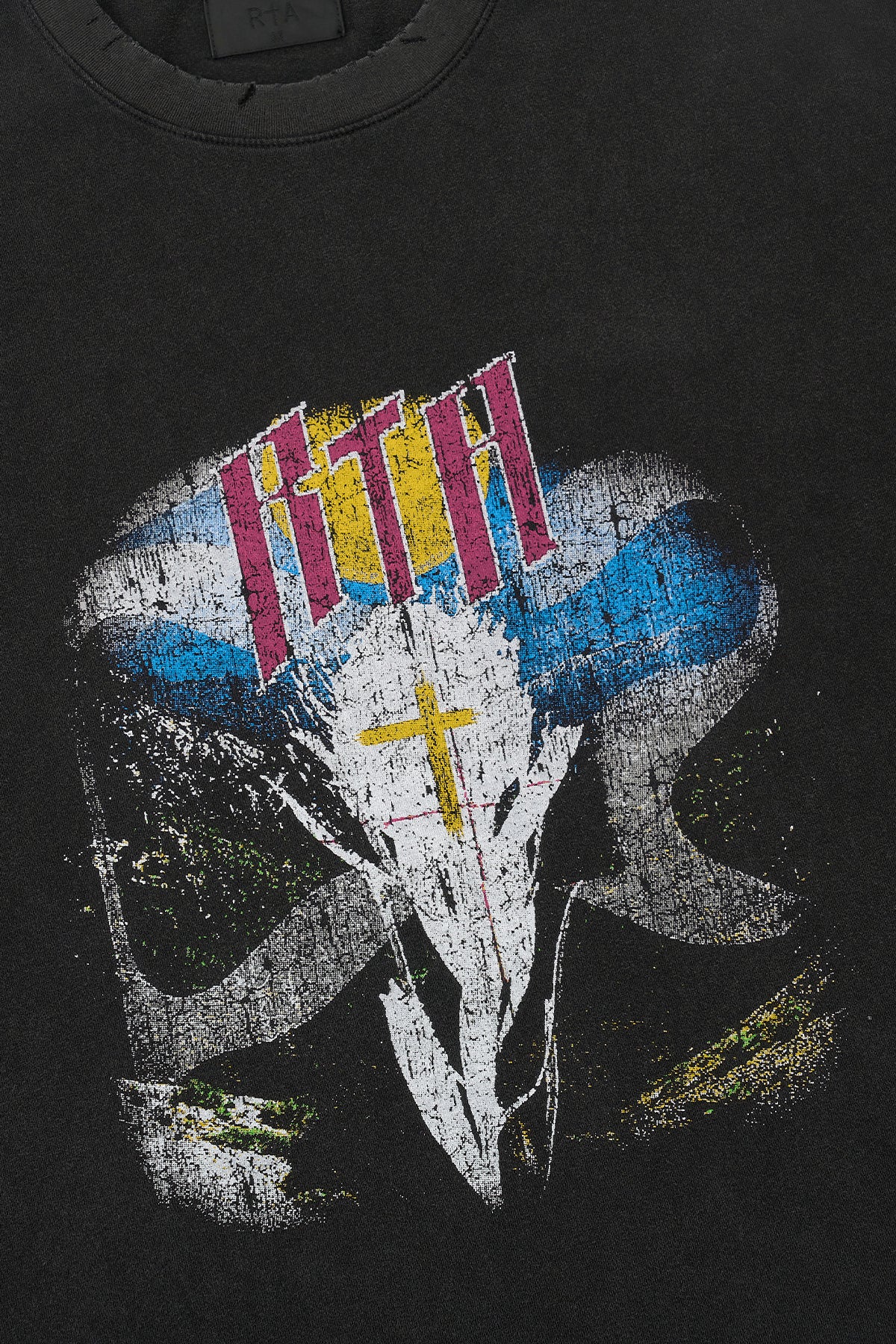 COLIN OVERSIZED SHORT SLEEVE TEE | BLACK SCENERY - Image 4
