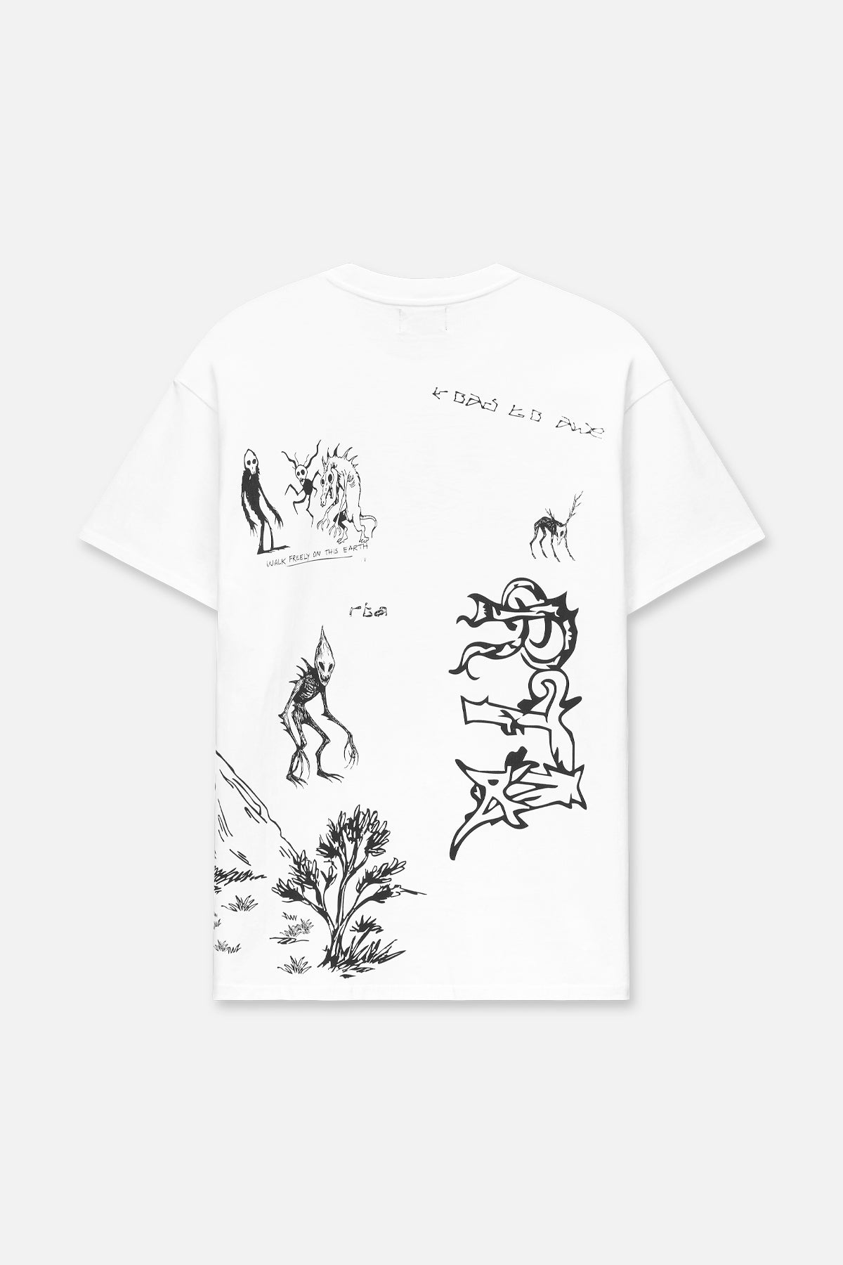 COLIN OVERSIZED SHORT SLEEVE TEE | WHITE CREATURE SCENERY - Image 4