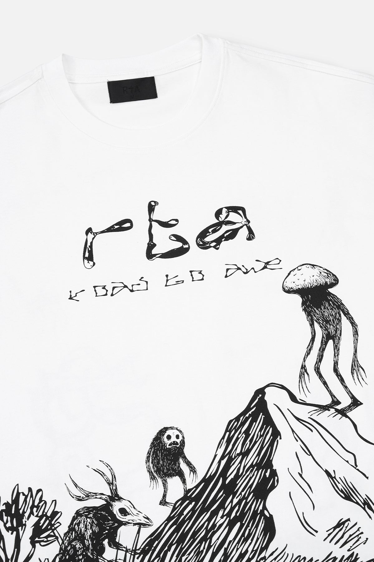 COLIN OVERSIZED SHORT SLEEVE TEE | WHITE CREATURE SCENERY - Image 5