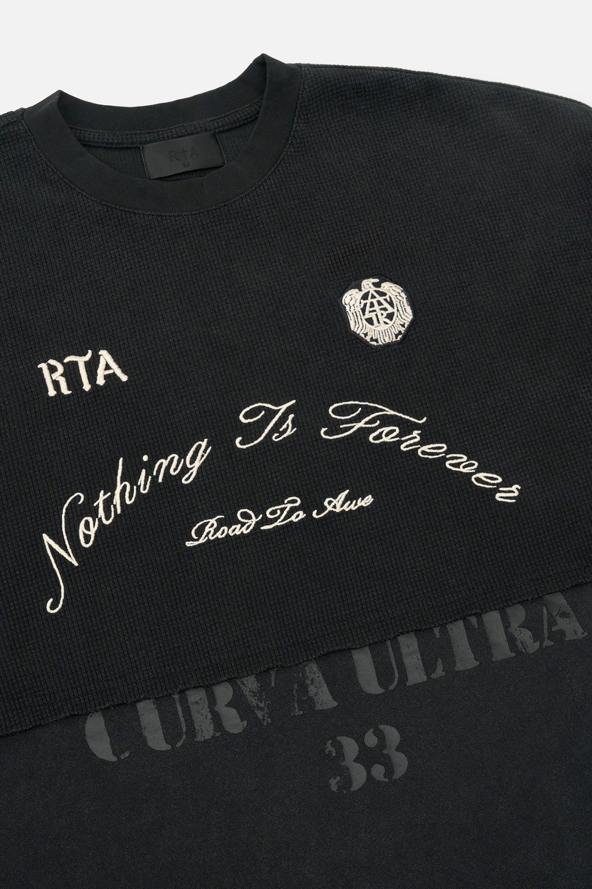 DARIO CONTRAST PANEL SWEATSHIRT | VINTAGE BLACK - Image 7