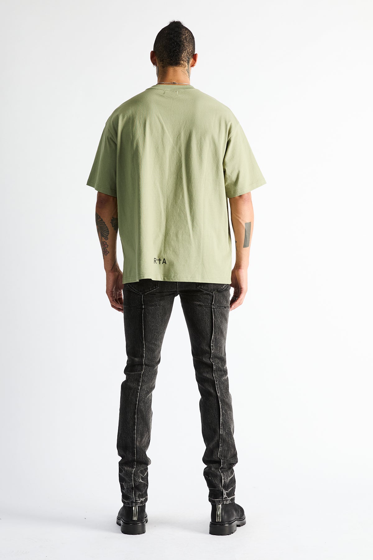 COLIN OVERSIZED TEE | OIL GREEN MONEY - Image 3