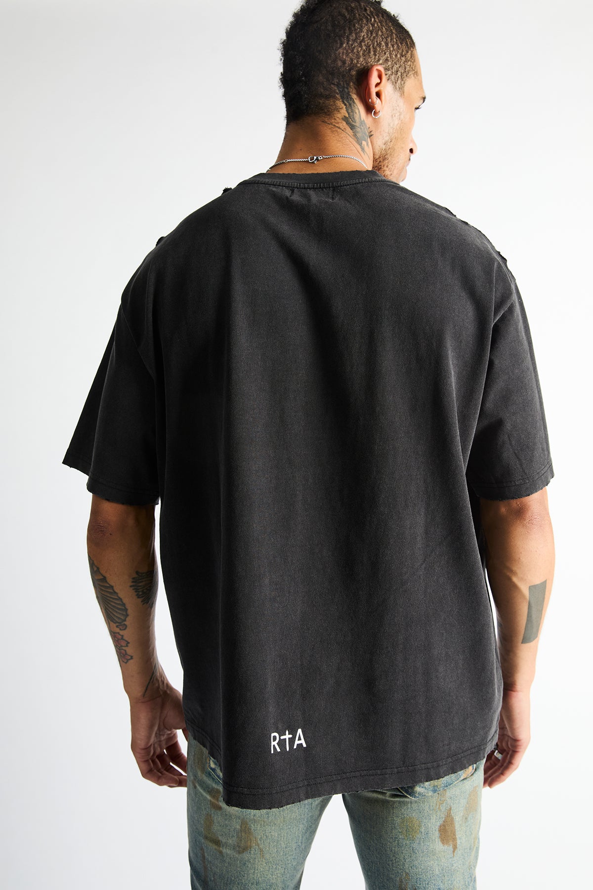 COLIN OVERSIZED TEE | VINTAGE BLACK PHOTO MONTAGE - Image 3
