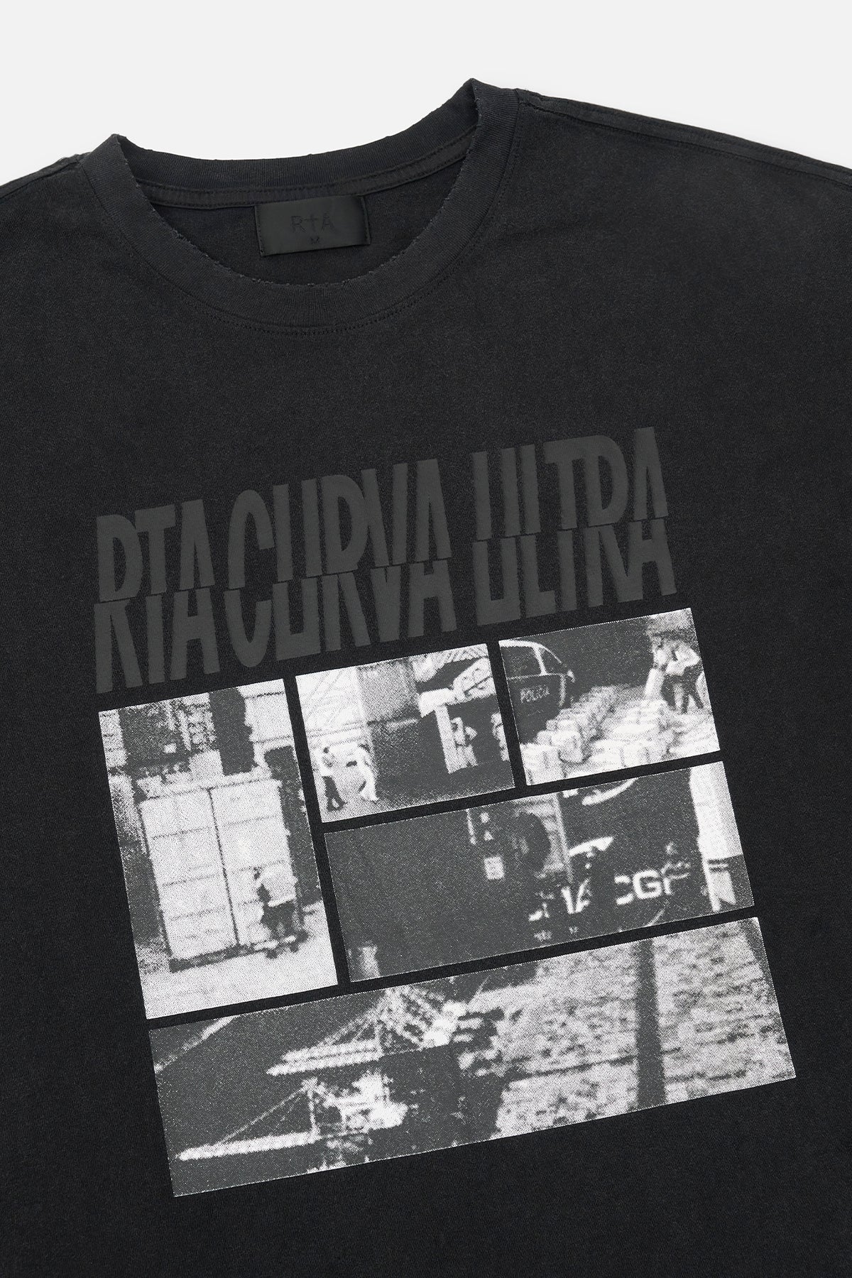 COLIN OVERSIZED TEE | VINTAGE BLACK PHOTO MONTAGE - Image 7