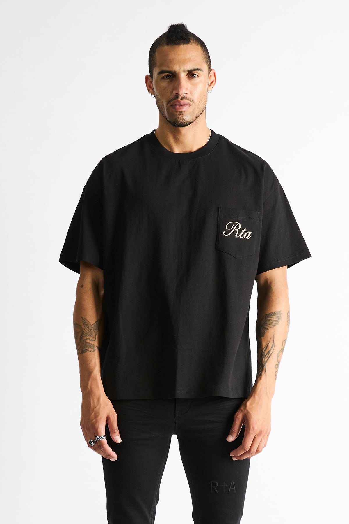 BASTIEN POCKET TEE | BLACK CLOCKFACE - Image 2
