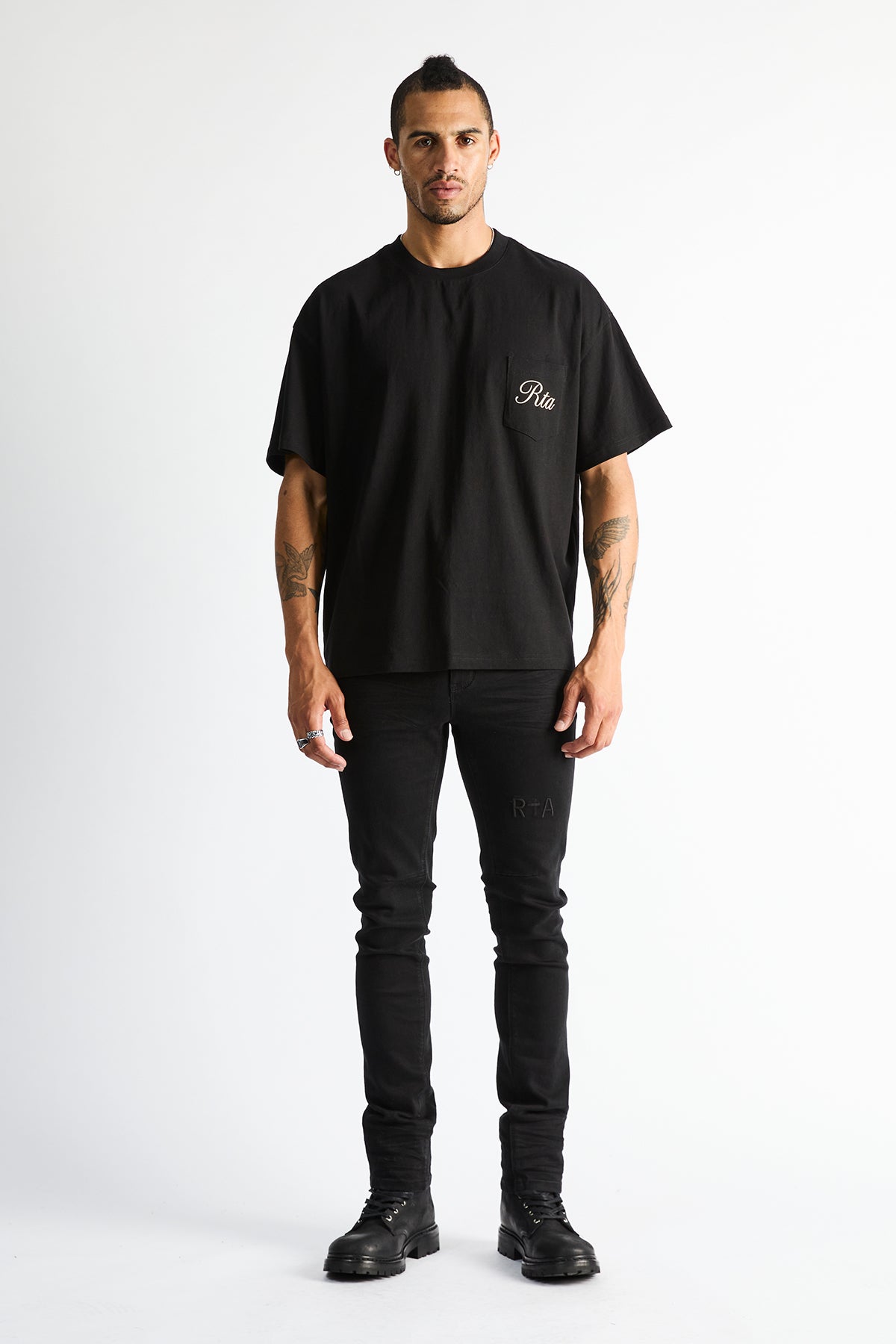 BASTIEN POCKET TEE | BLACK CLOCKFACE - Image 5