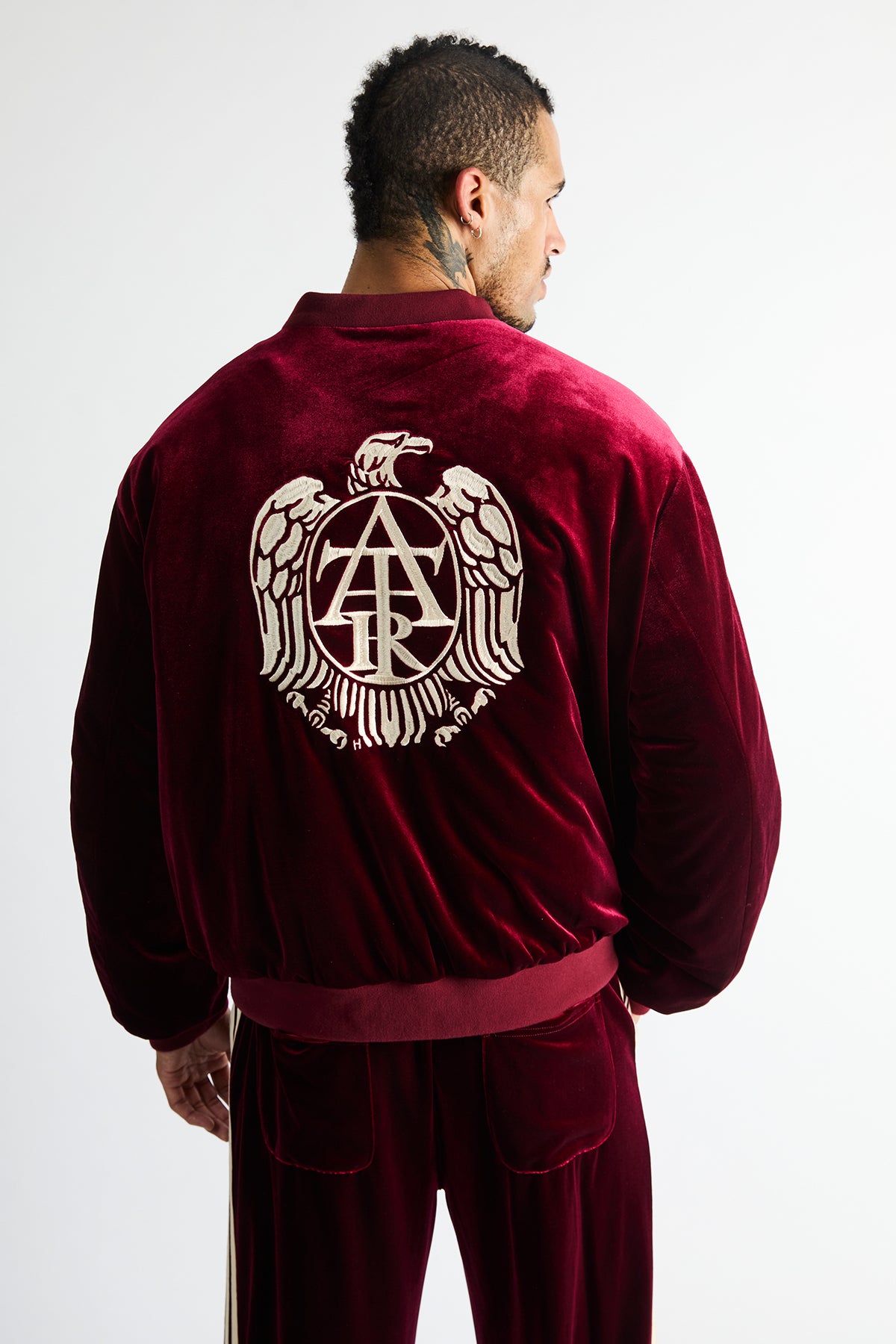 REI BOMBER HOODIE | BURGUNDY CREST - Image 4