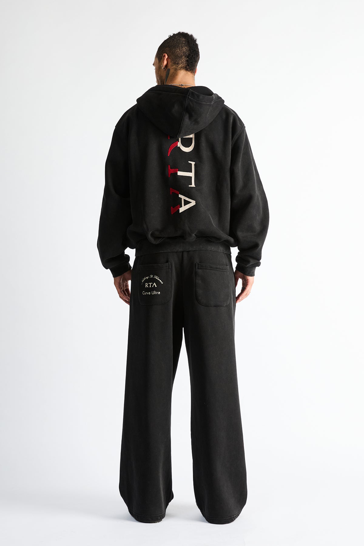 LUXEN BAGGY SWEATPANTS | VINTAGE BLACK COMBO - Image 3