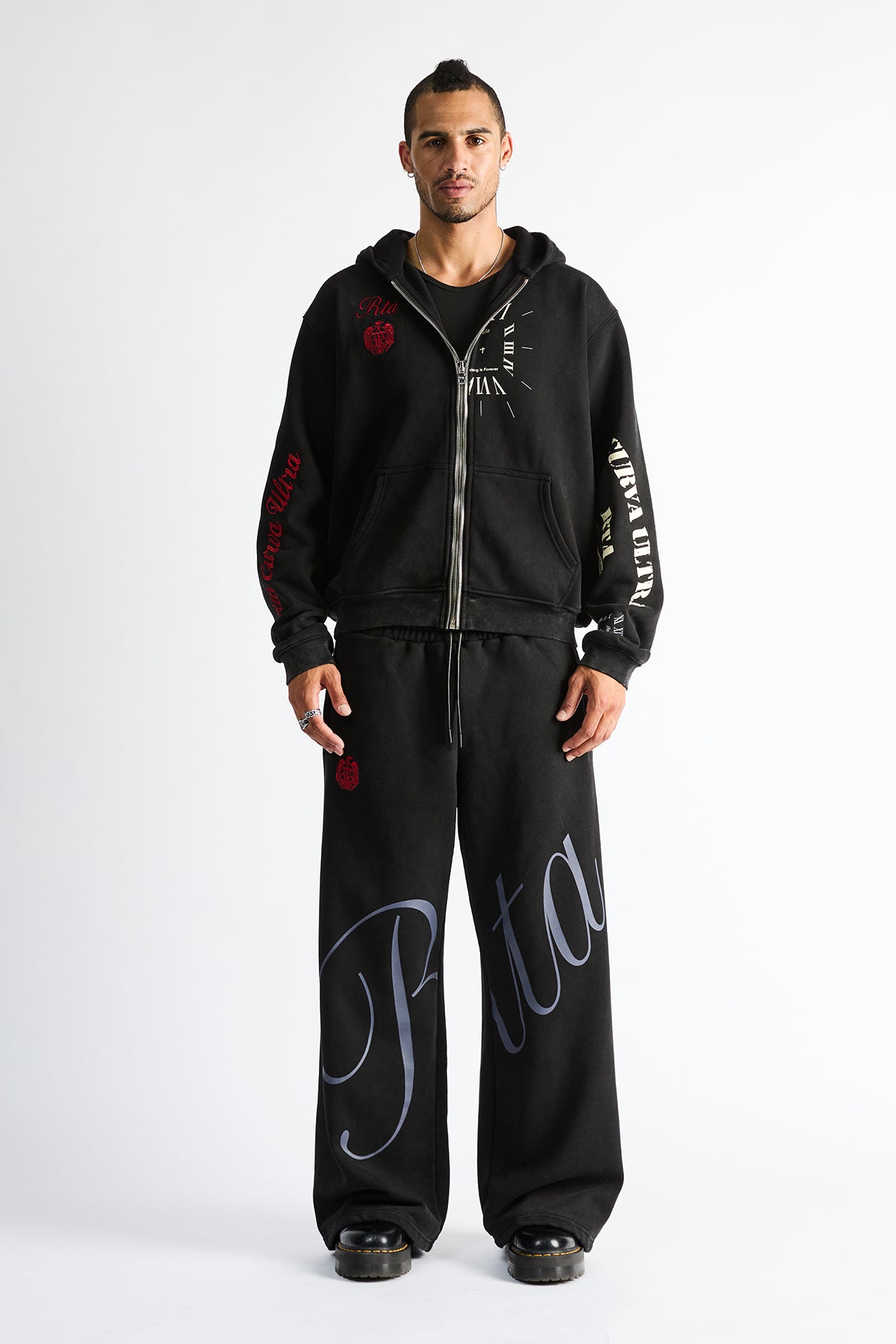 RIKO HALF ZIP UP | VINTAGE BLACK COMBO - Image 5