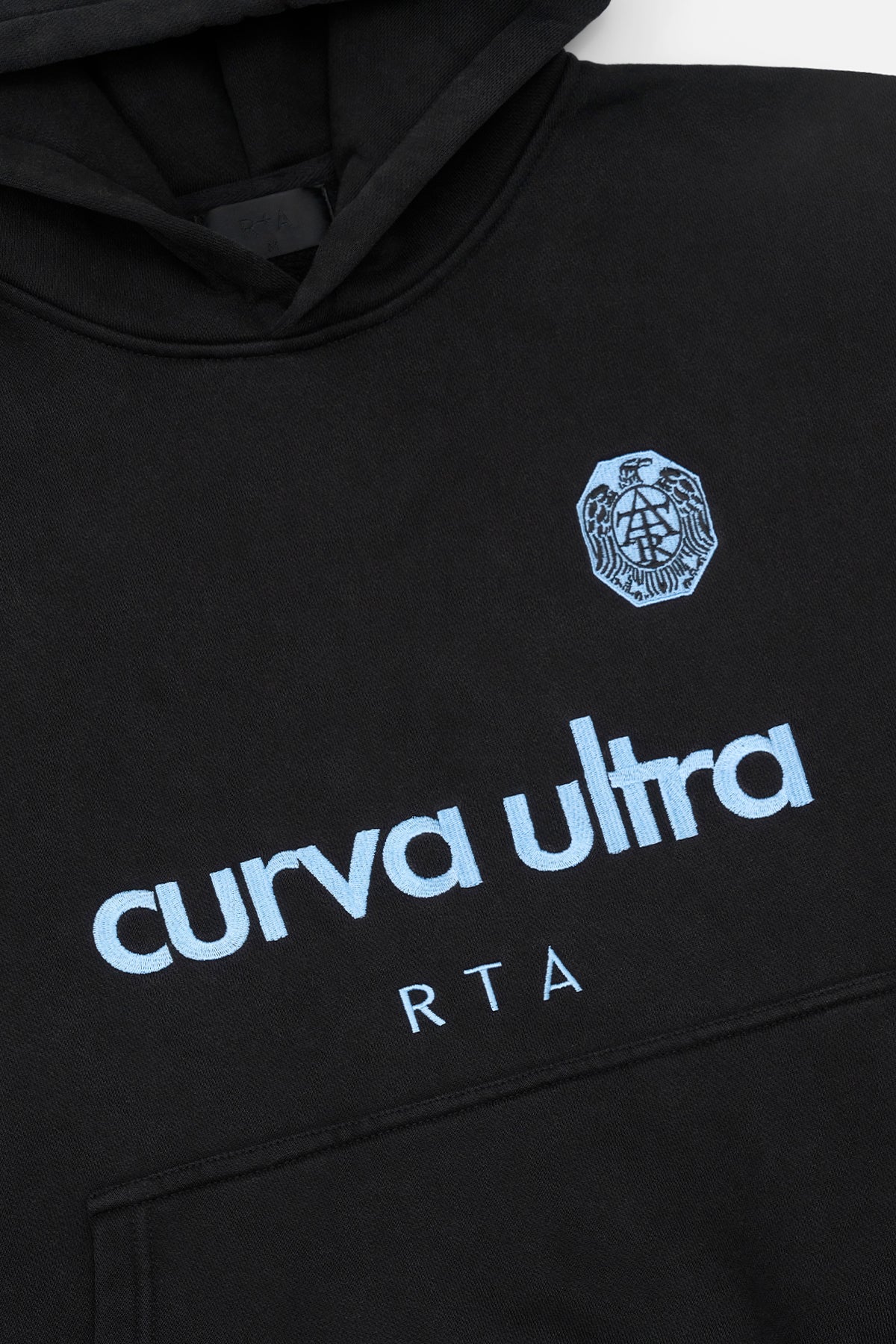 SAIREN CROPPED BOXY HOODIE | BLACK CURVA ULTRA - Image 7