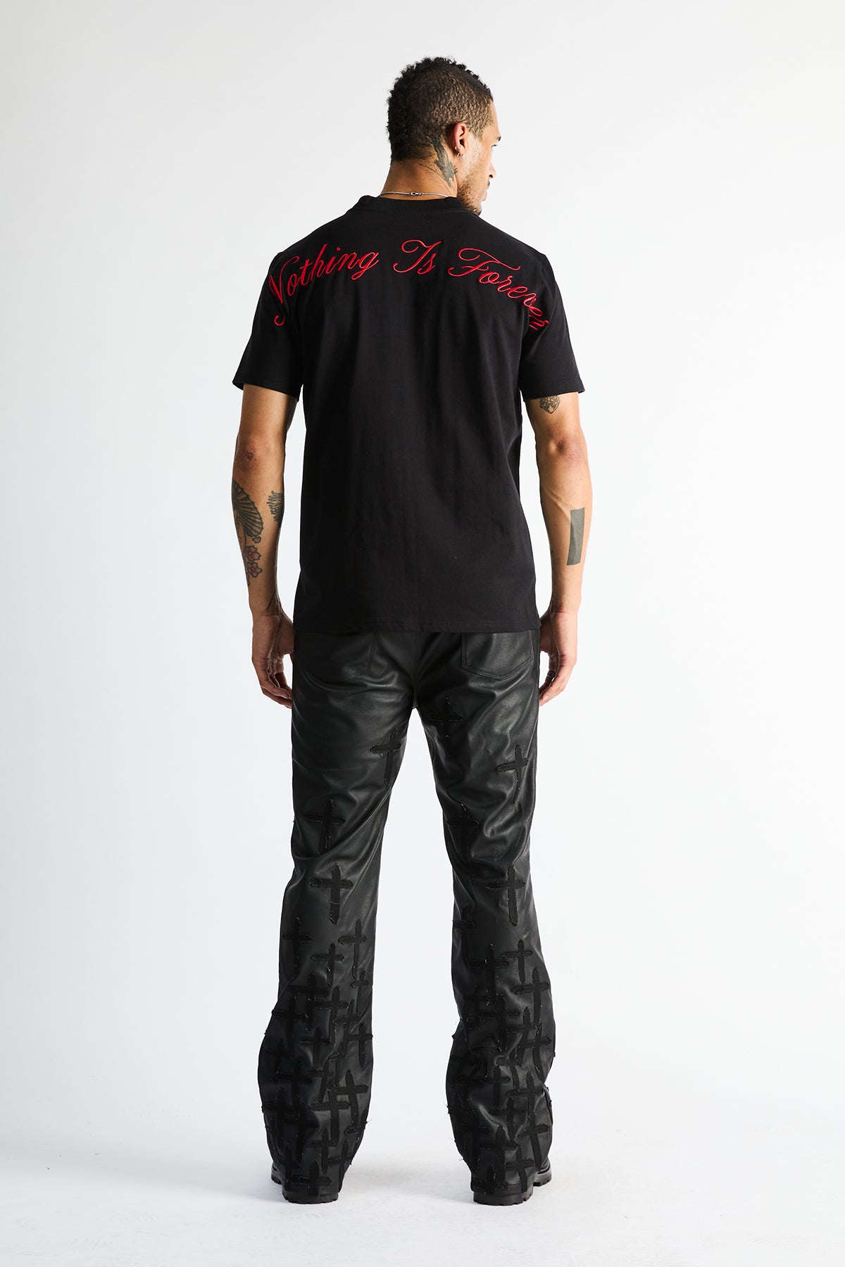 LIAM SHORT SLEEVE TEE | BLACK NIF SCRIPT - Image 5