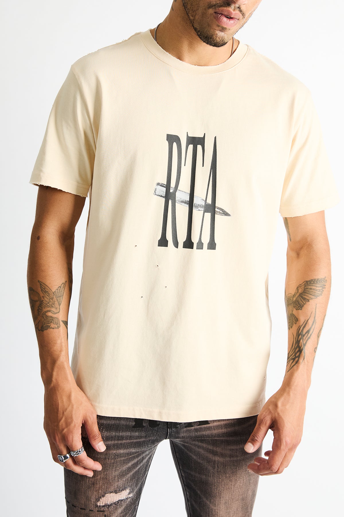LIAM SHORT SLEEVE TEE | BONE CURVA PHOTO - Image 2