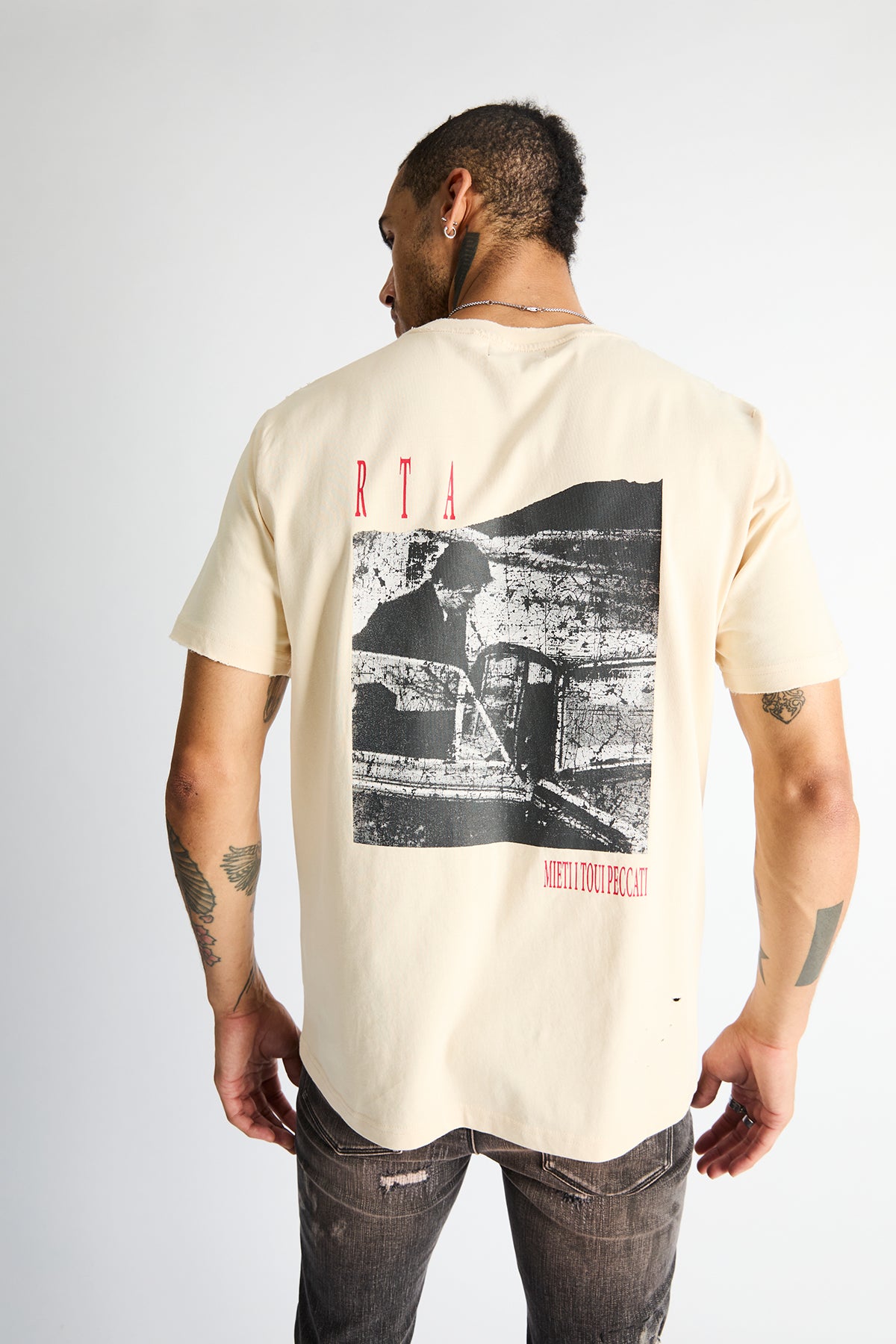 LIAM SHORT SLEEVE TEE | BONE CURVA PHOTO - Image 3