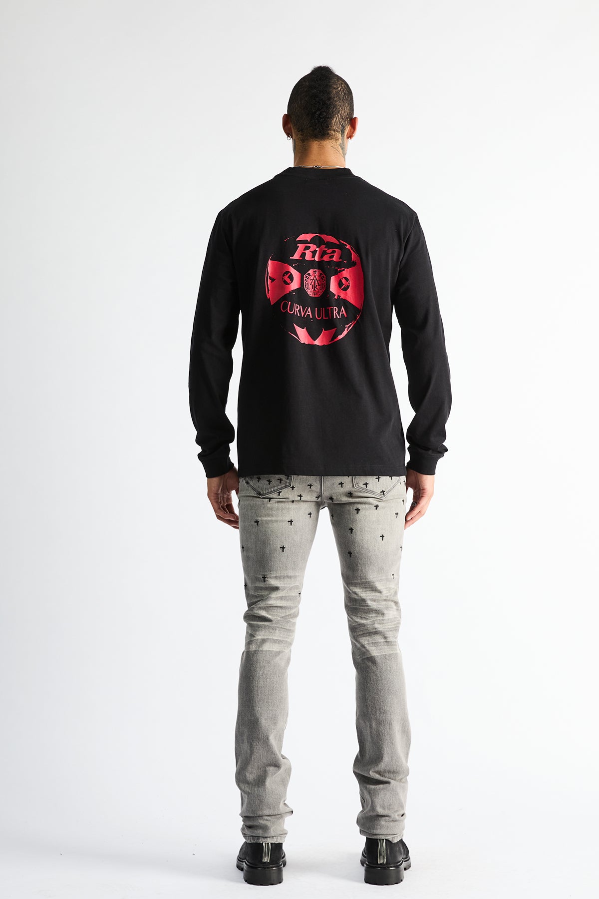 LAWRENCE LONG SLEEVE TEE | BLACK BALL PRINT - Image 5