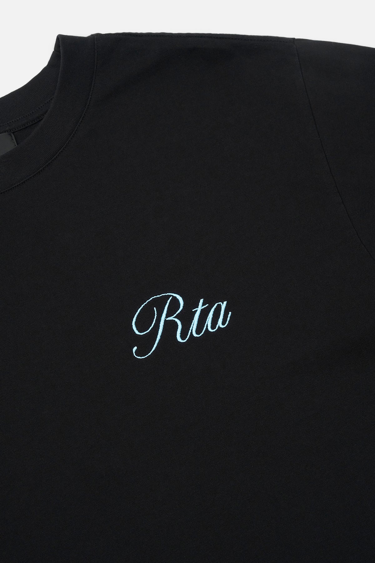 AUSTIN CROPPED OVERSIZED TEE | BLACK NIF SCRIPT - Image 7