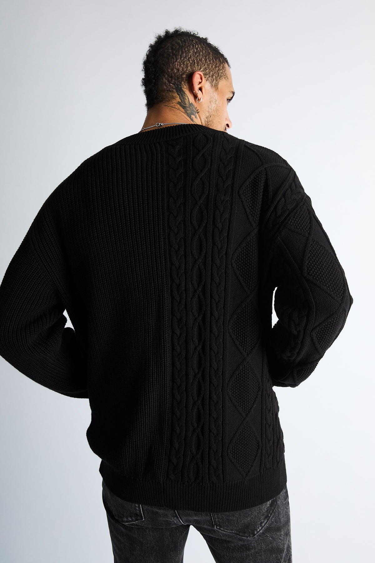ZEPHYR SWEATER CARDIGAN | BLACK COMBO - Image 3