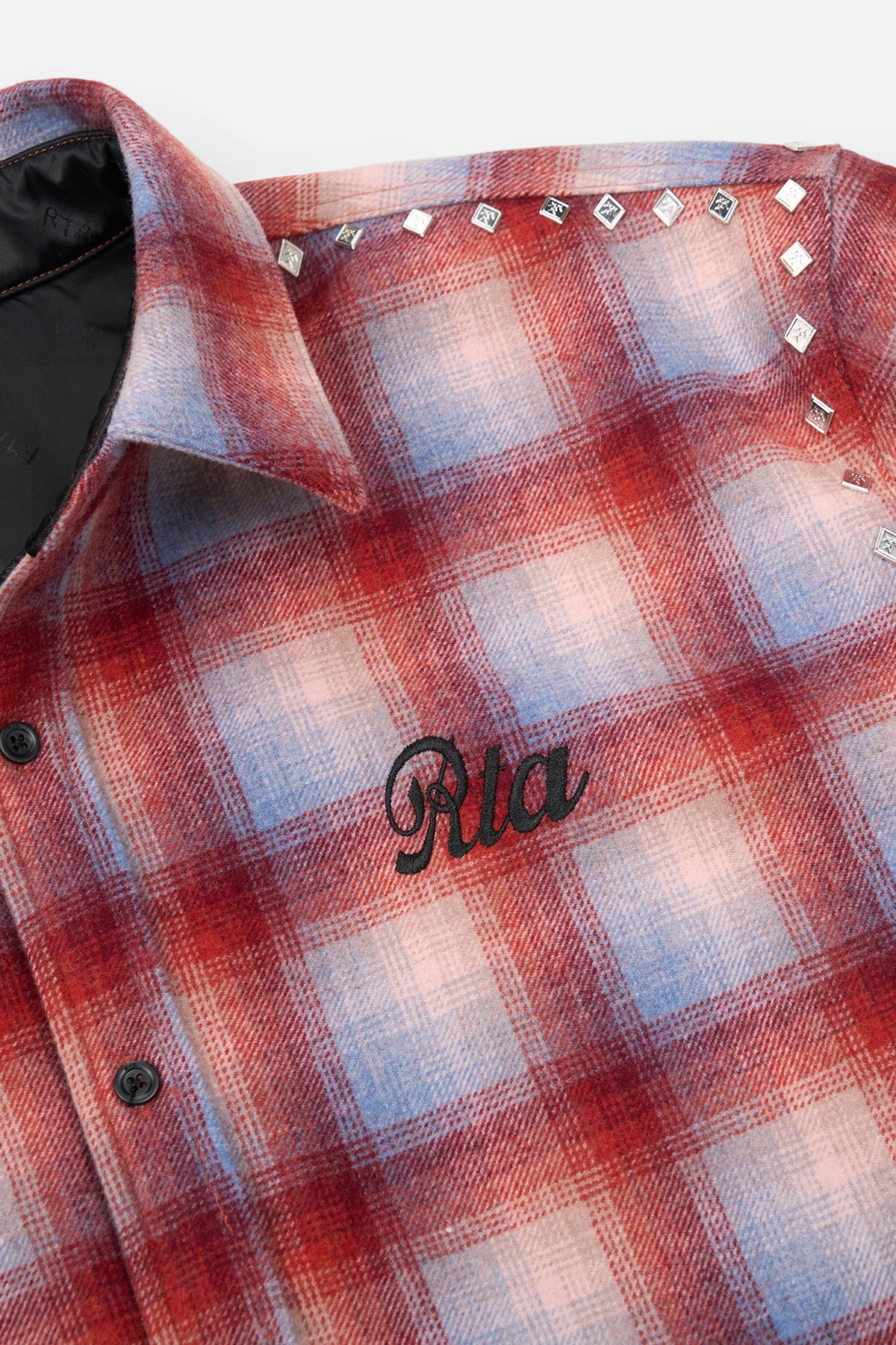 RYNOR CROPPED BUTTON UP SHIRT | RED PLAID - Image 7
