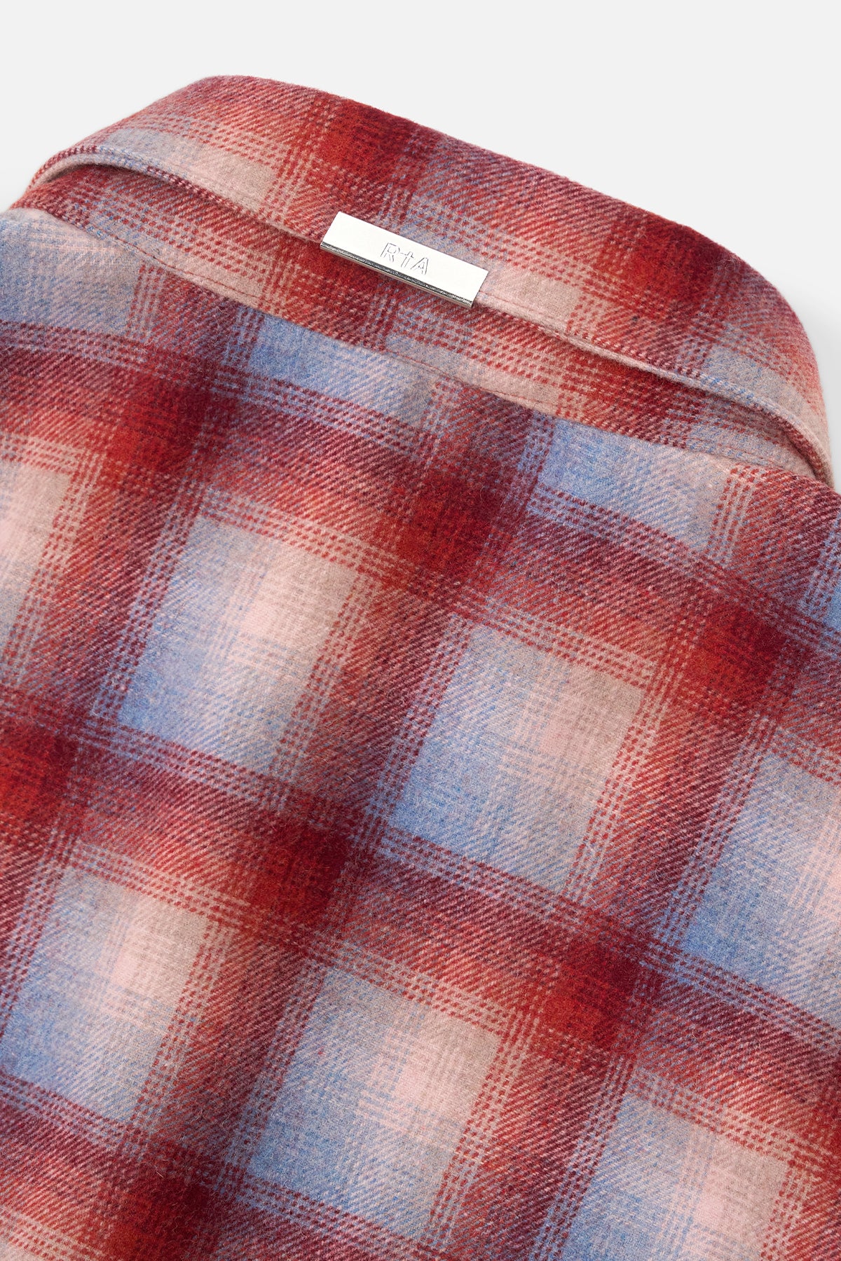 RYNOR CROPPED BUTTON UP SHIRT | RED PLAID - Image 8