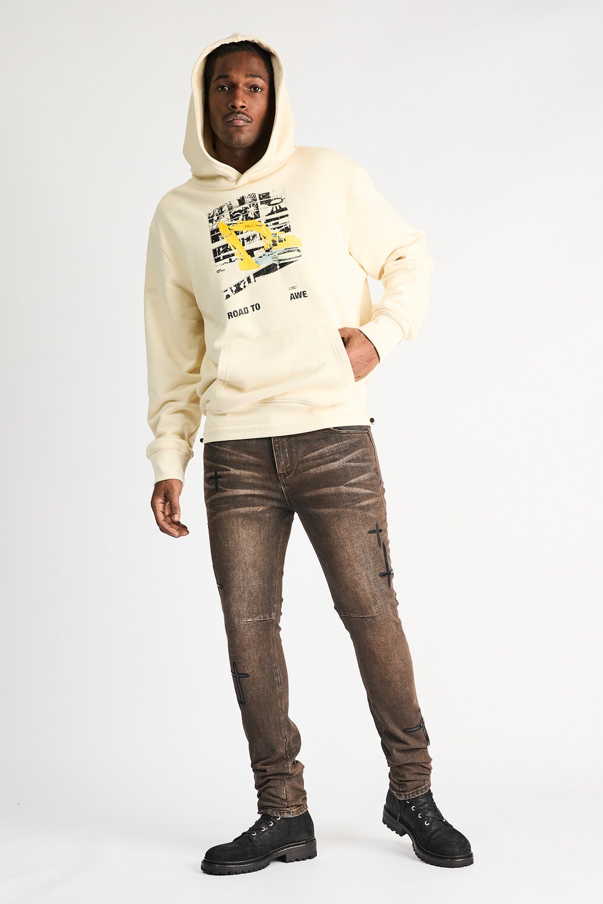 BRYANT SKINNY JEAN | MOCHA DRIFT CROSS PATCH - Image 2