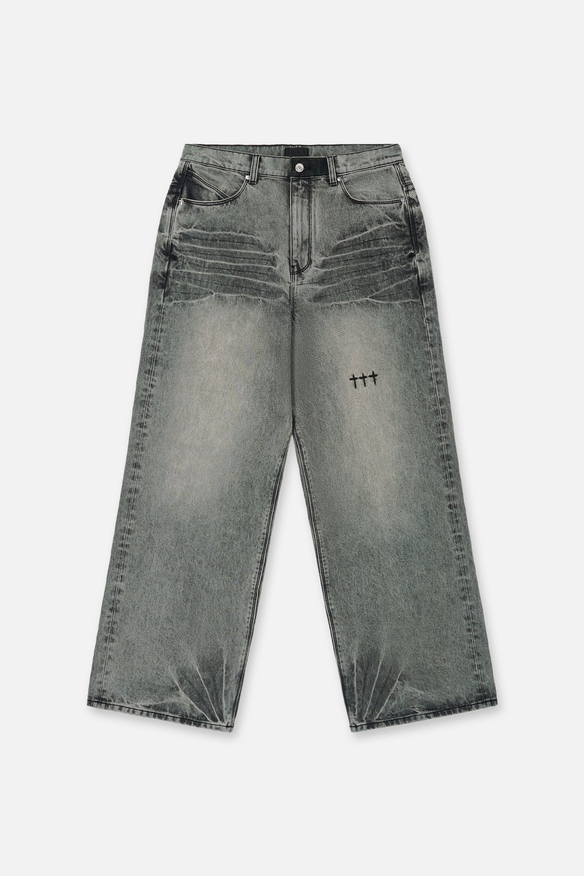 FRANCO WIDE LEG JEAN | IRON HAZE CROSS TRIAD