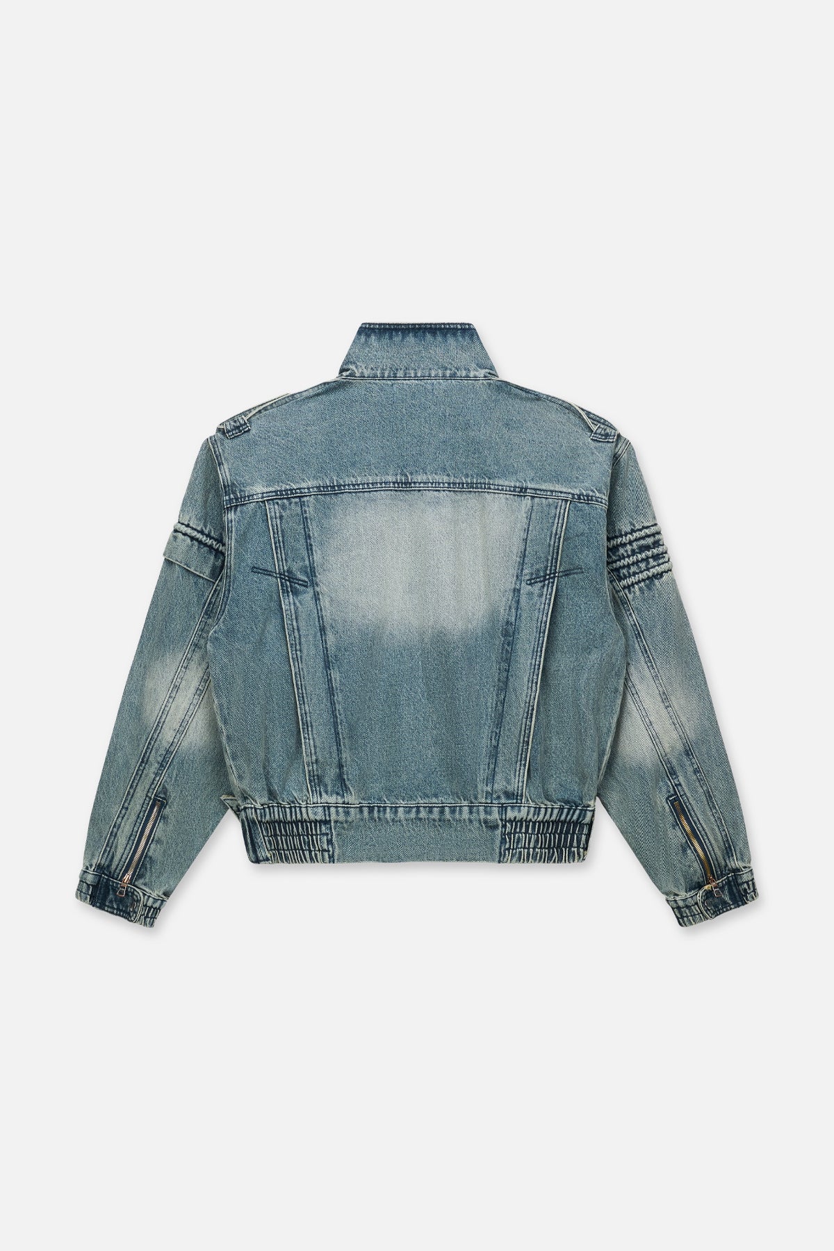 RUI CROPPED DENIM JACKET | DAWN WAVE - Image 4