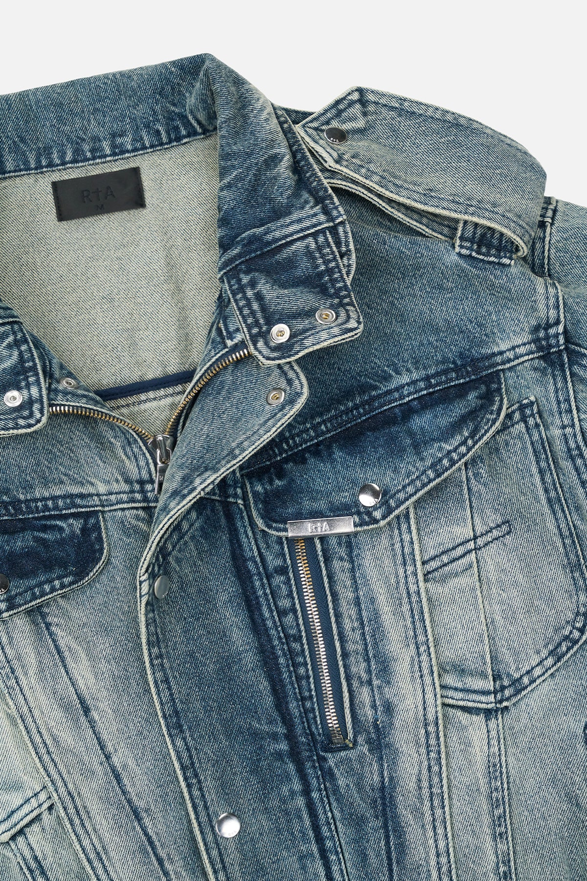 RUI CROPPED DENIM JACKET | DAWN WAVE - Image 5