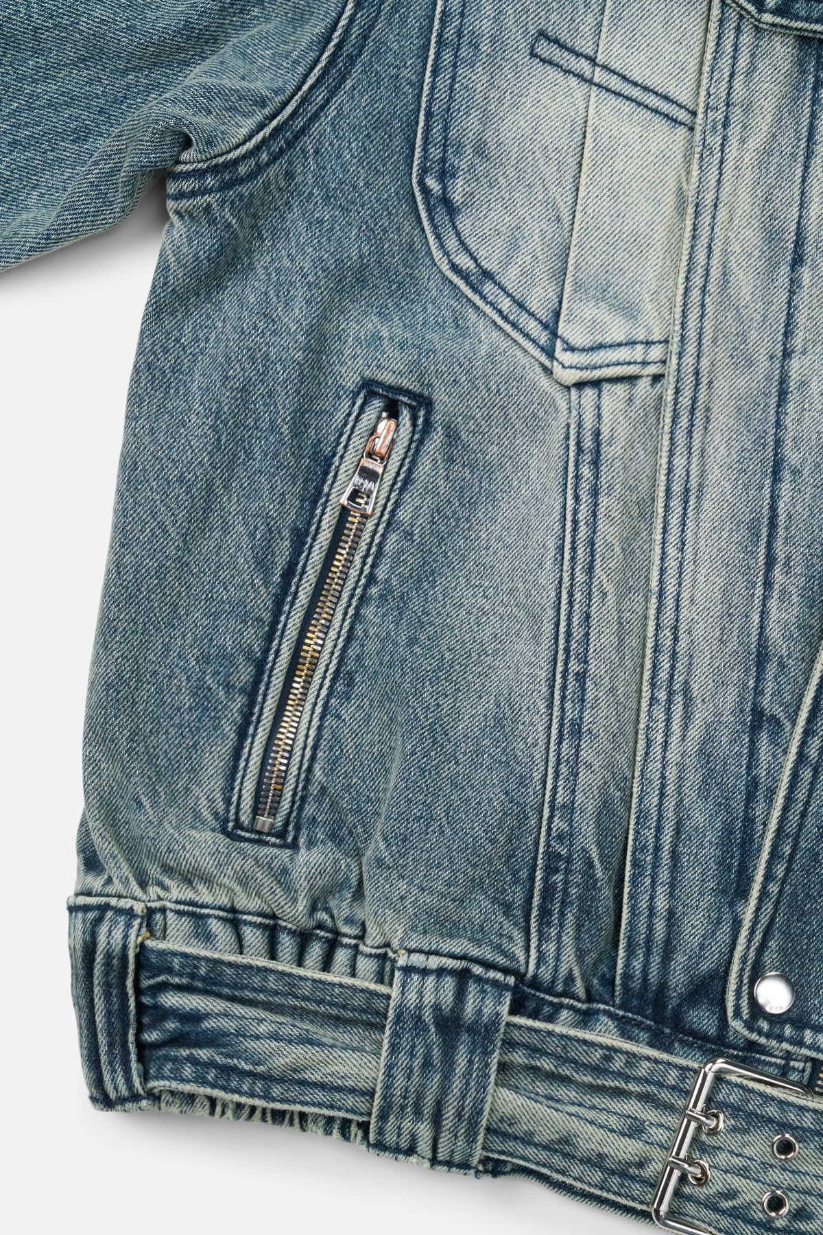 RUI CROPPED DENIM JACKET | DAWN WAVE - Image 6