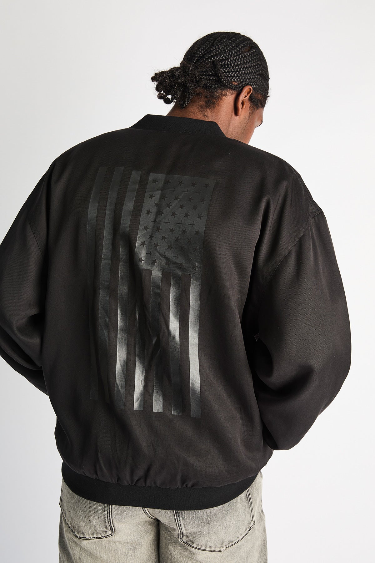 LEONARD BOMBER JACKET | BLACK AMERICAN FLAG - Image 3