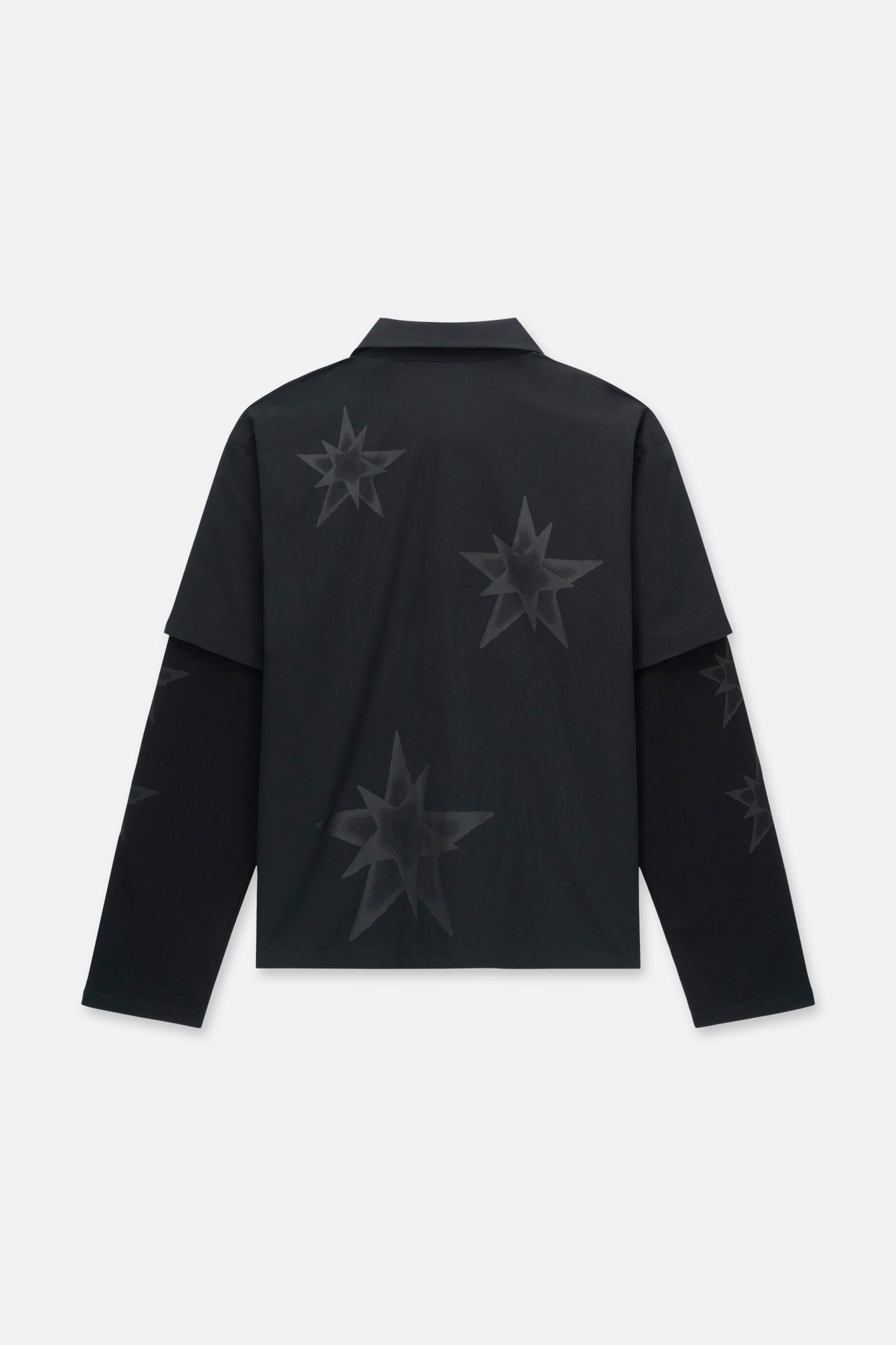 ERIK DOUBLE LAYERED SHIRT | BLACK CROSS STAR - Image 4