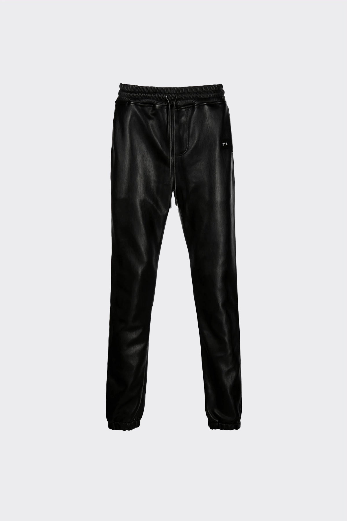 OWEN VEGAN LEATHER SWEATPANT | BLACK