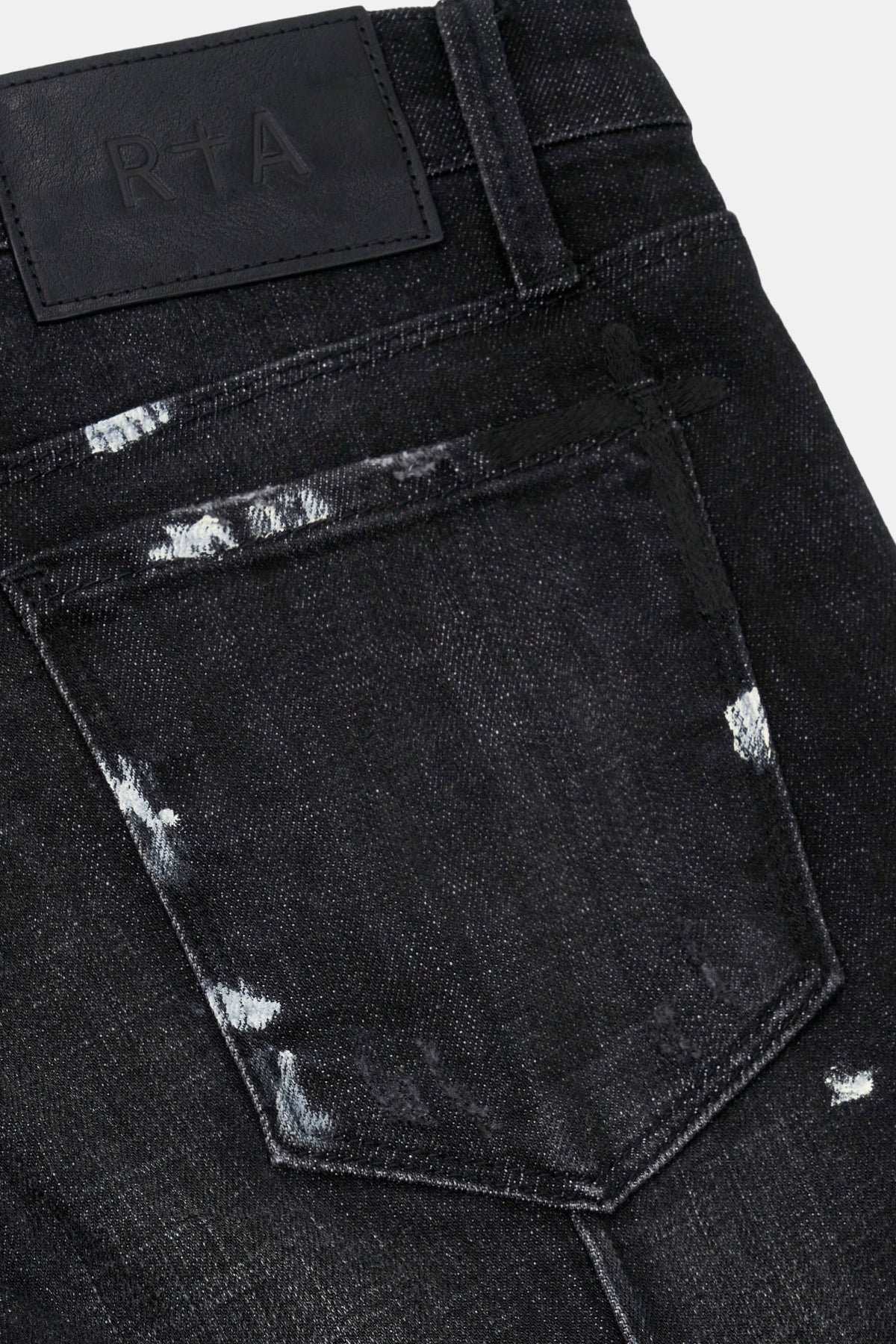 CLAYTON RIPPED JEAN | DISTRESSED CHARCOAL PAINT SPLATTER - Image 8